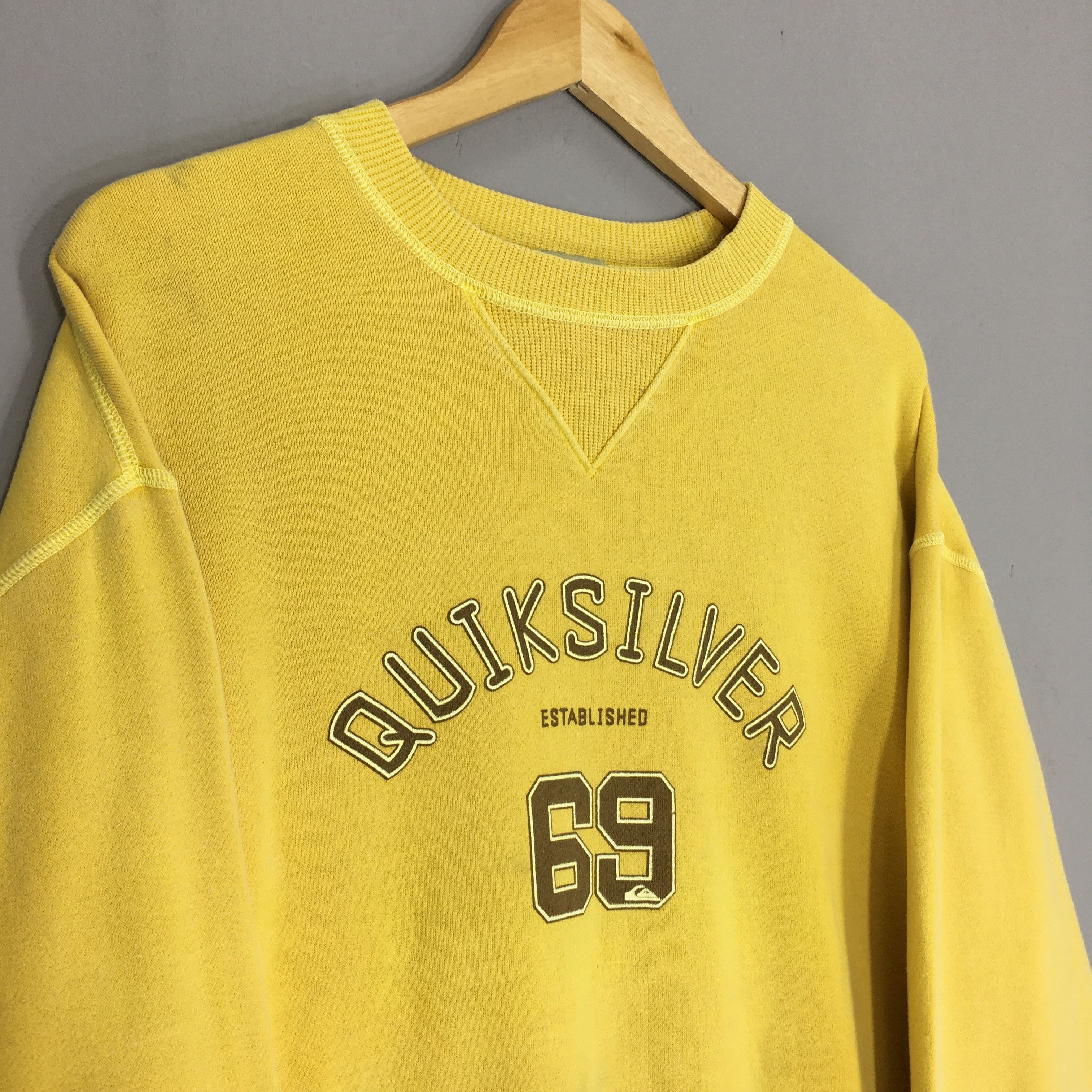 Quiksilver Vintage 90s Quiksilver Skateboarding Yellow Sweatshirt Large Size US L / EU 52-54 / 3 - 3 Thumbnail