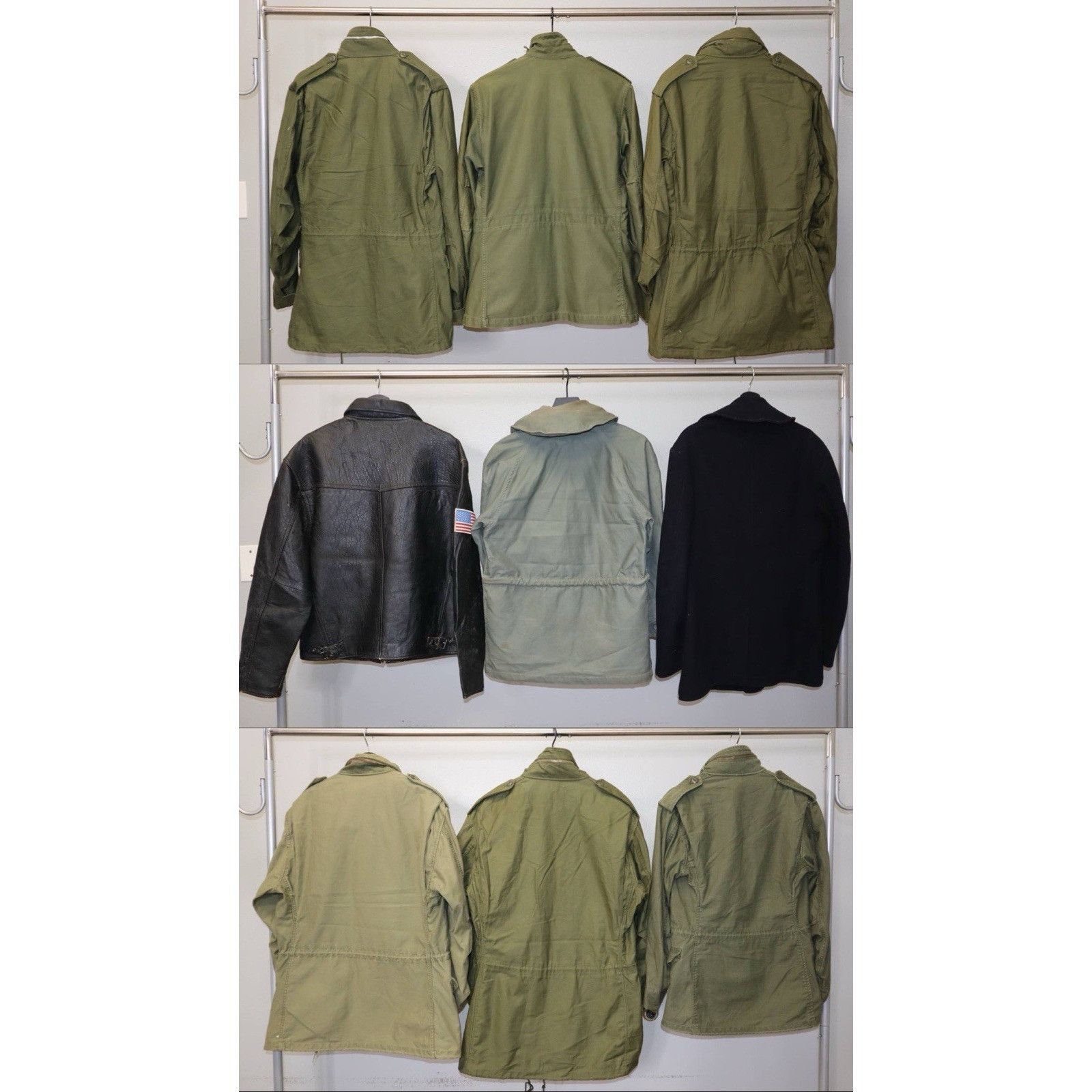 Vintage Lot 9 VTG US Military Army Navy Field Jackets 50s–90s M65 Size US XL / EU 56 / 4 - 2 Thumbnail