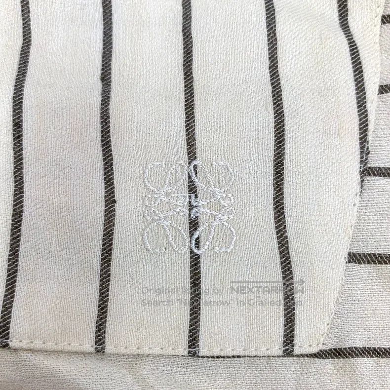 Loewe Loewe Color-blocked striped linen irregular hem short-slee Size XS / US 0-2 / IT 36-38 - 6 Thumbnail