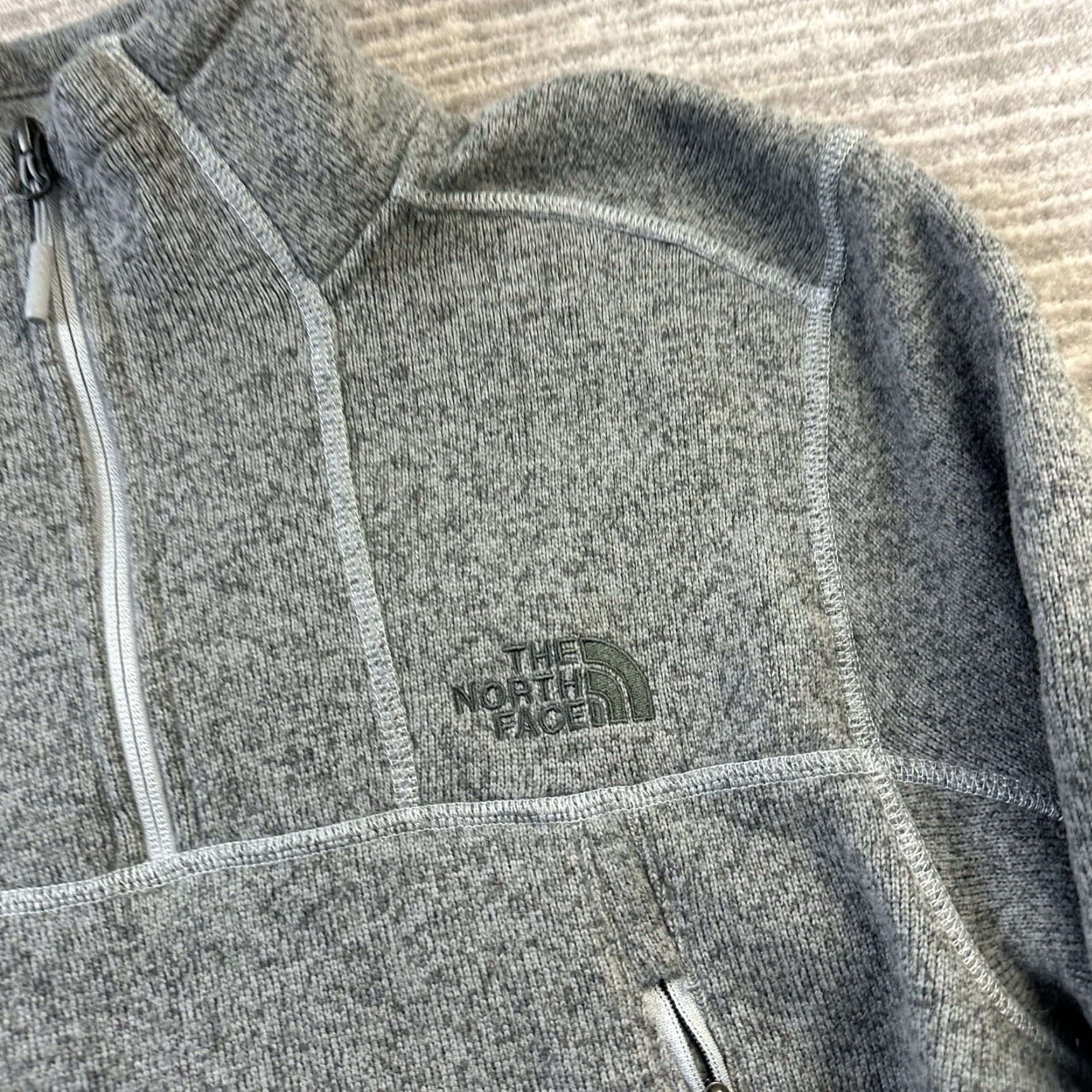 The North Face The North Face Sweater Mens L Gray Fleece 1/4 Zip Pullover Outdoor Hiking Size US L / EU 52-54 / 3 - 4 Thumbnail