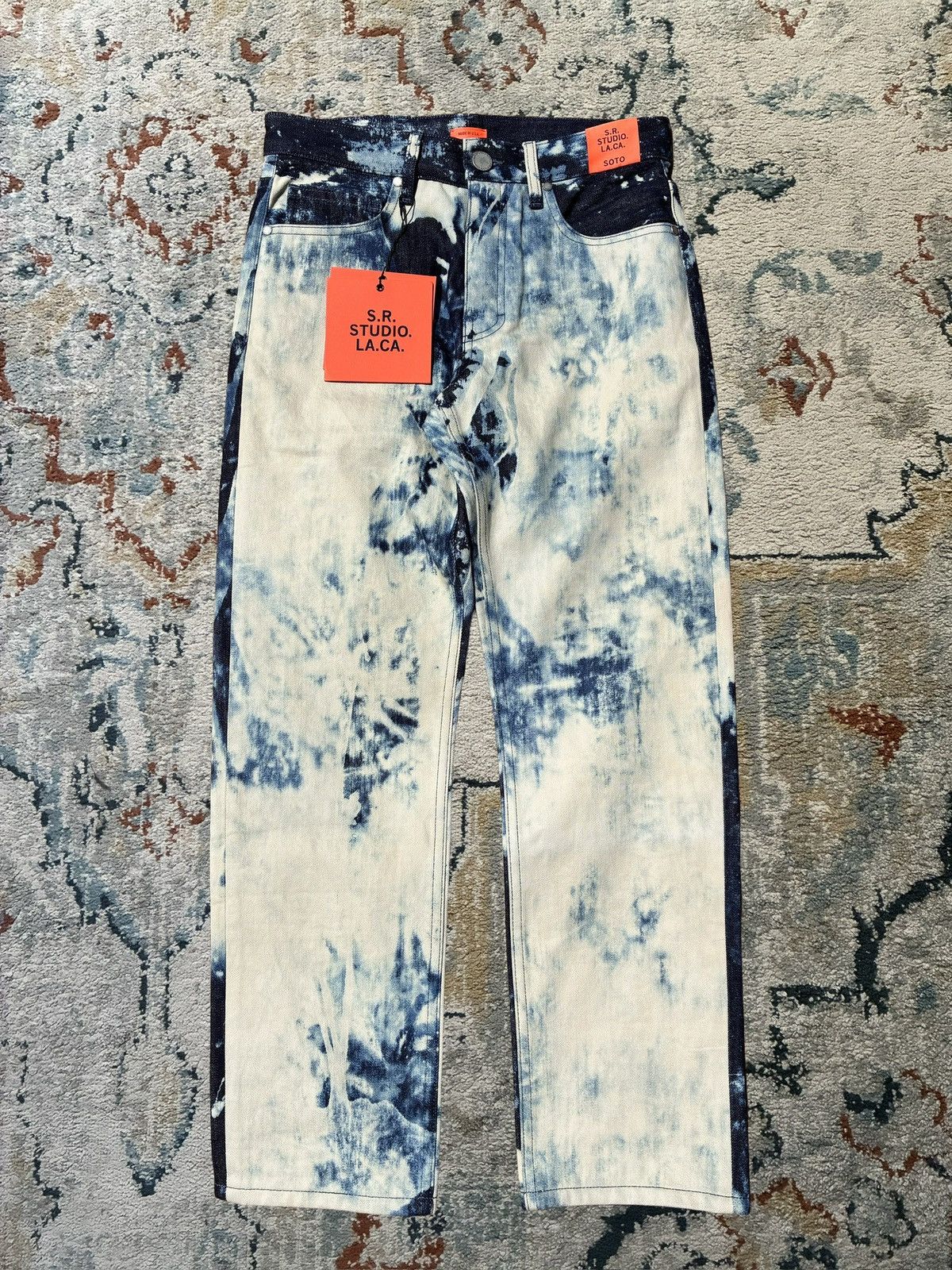 Sterling Ruby Sr Sterling Ruby Studio Hand Bleached Soto Indigo denim Size US 30 / EU 46 - 1 Thumbnail