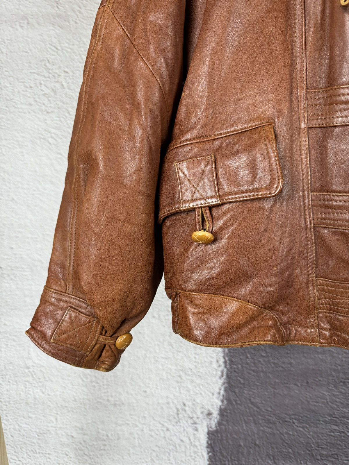 Vintage Vintage 80s 90s brown motorcycle leather Sherpa jacket Size M / US 6-8 / IT 42-44 - 5 Thumbnail