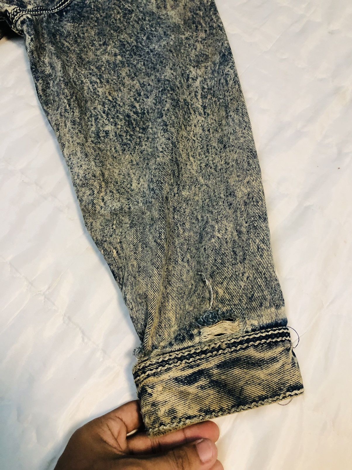 Vintage Distressed Denim Jacket (5) Size US L / EU 52-54 / 3 - 10 Thumbnail