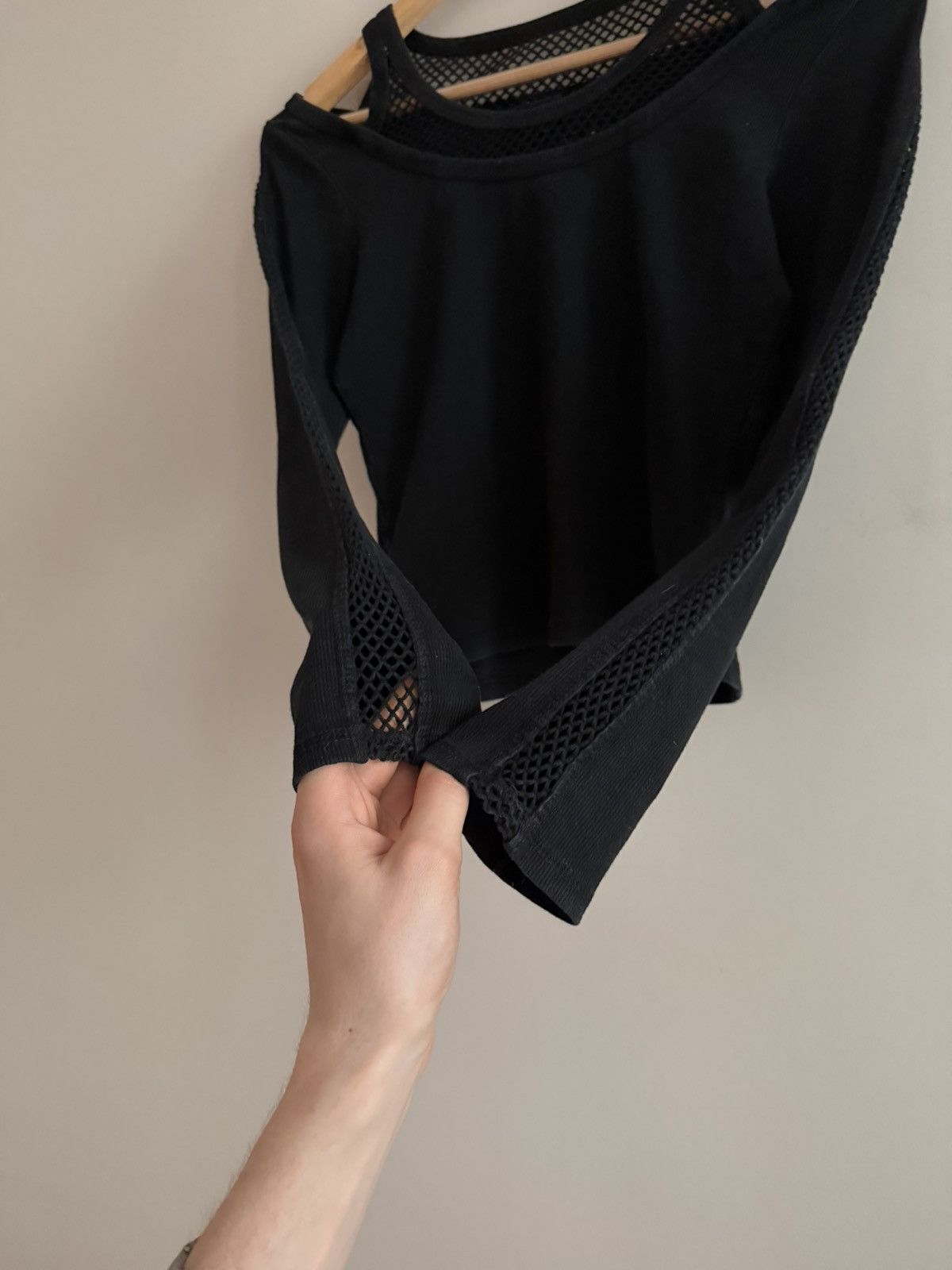 Vintage Avant-Garde Layered Black Mesh Top Size M / US 6-8 / IT 42-44 - 6 Thumbnail
