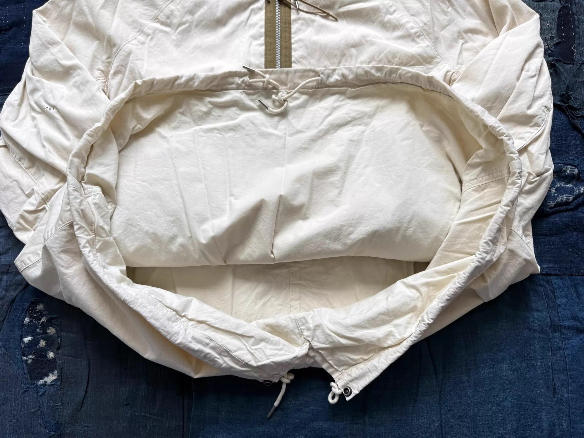 Visvim White Hooded Light Jacket with Half-Zip - Size S Size US S / EU 44-46 / 1 - 8 Thumbnail