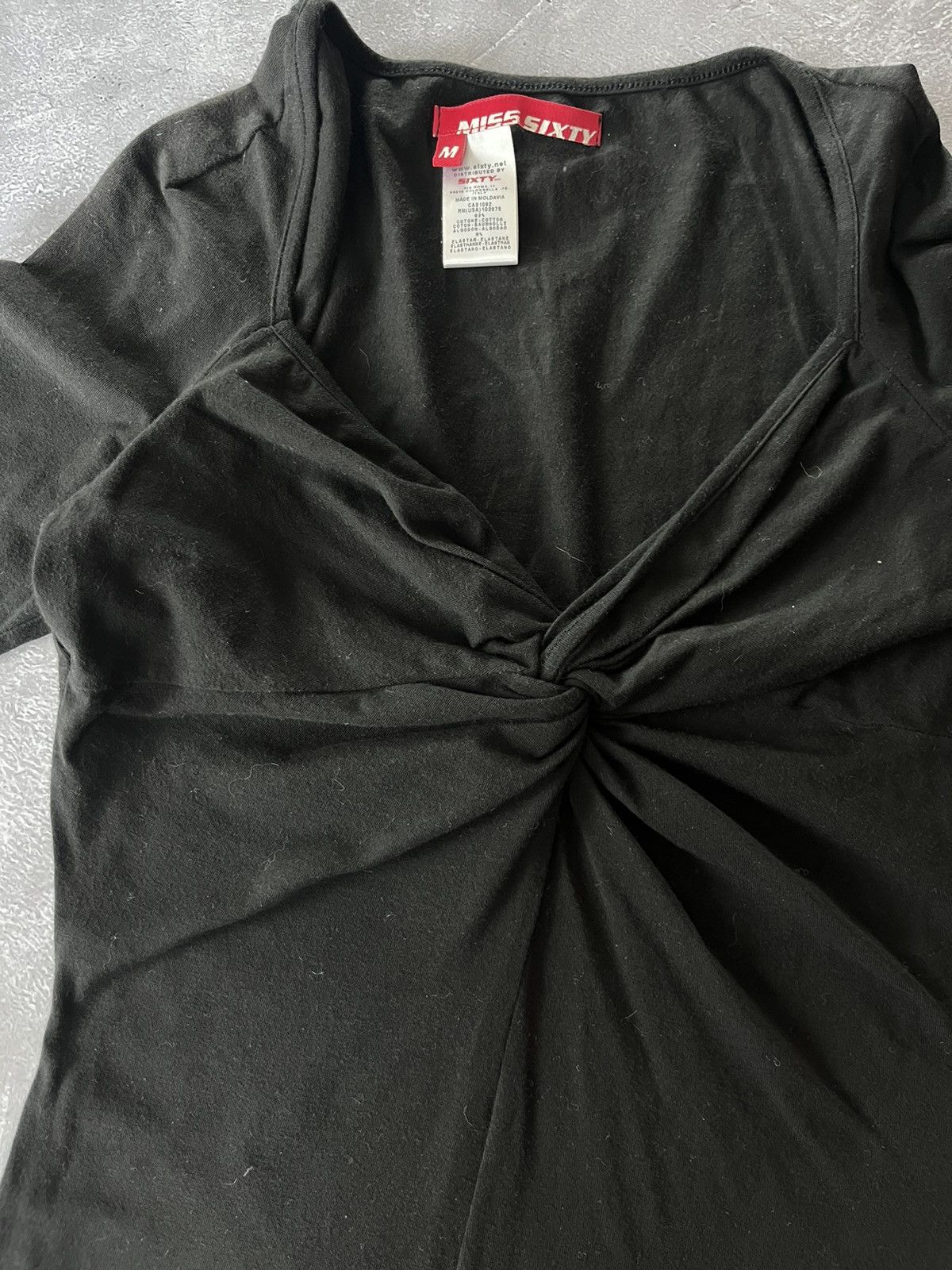 Miss Sixty Miss Sixty Black Avant Garde Long Sleeve 3/4 T-Shirt Size M / US 6-8 / IT 42-44 - 3 Thumbnail