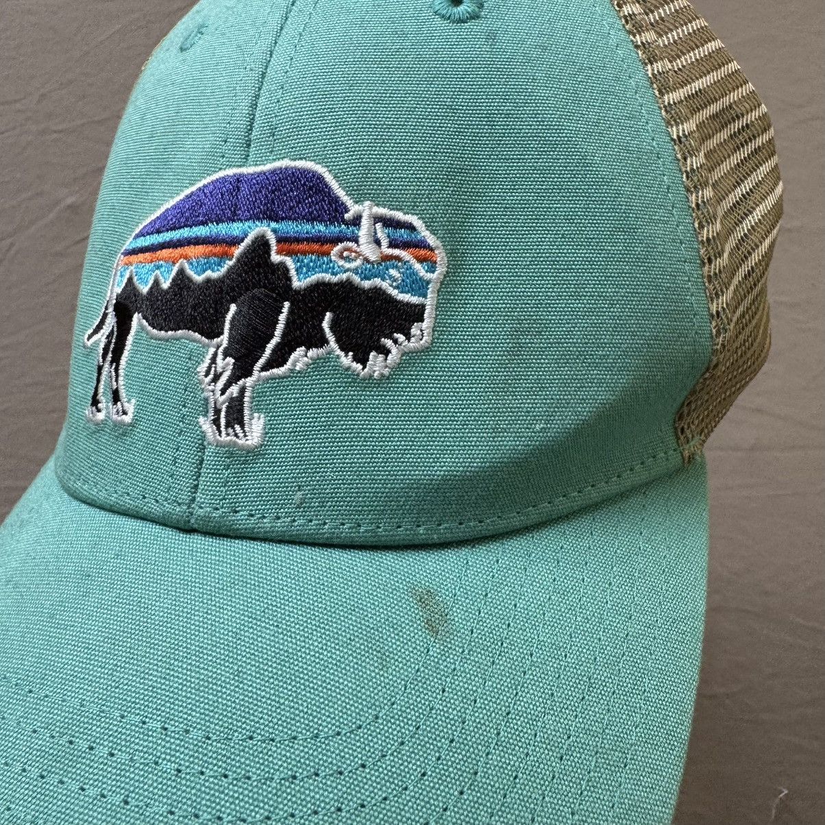 Patagonia × Vintage Patagonia Fitz Roy Bison Trucker Hat Size ONE SIZE - 5 Thumbnail
