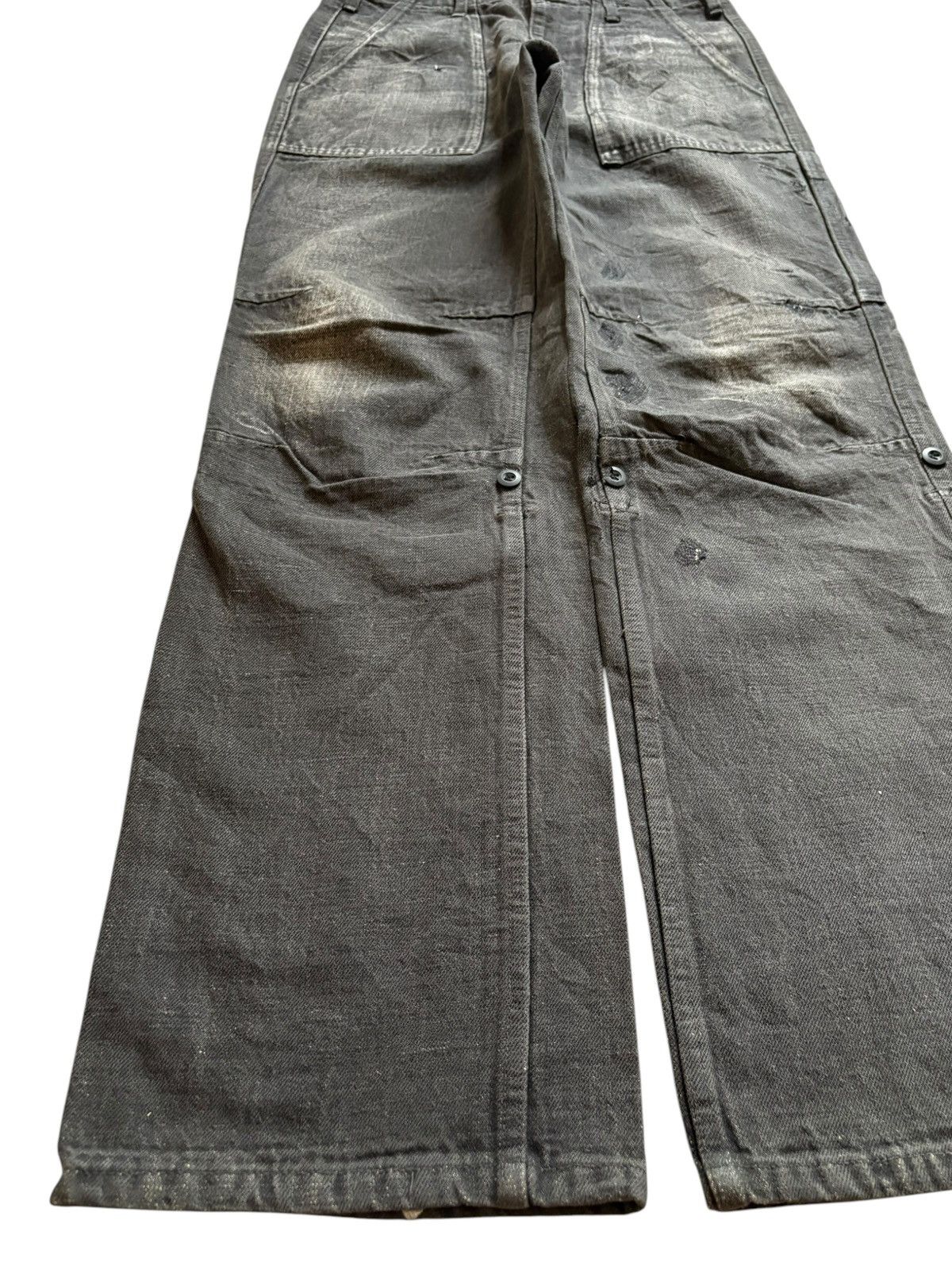 Japanese Brand Vintage Go West Faded Wash Tactical Loose Baggy Jeans Size US 31 - 6 Thumbnail