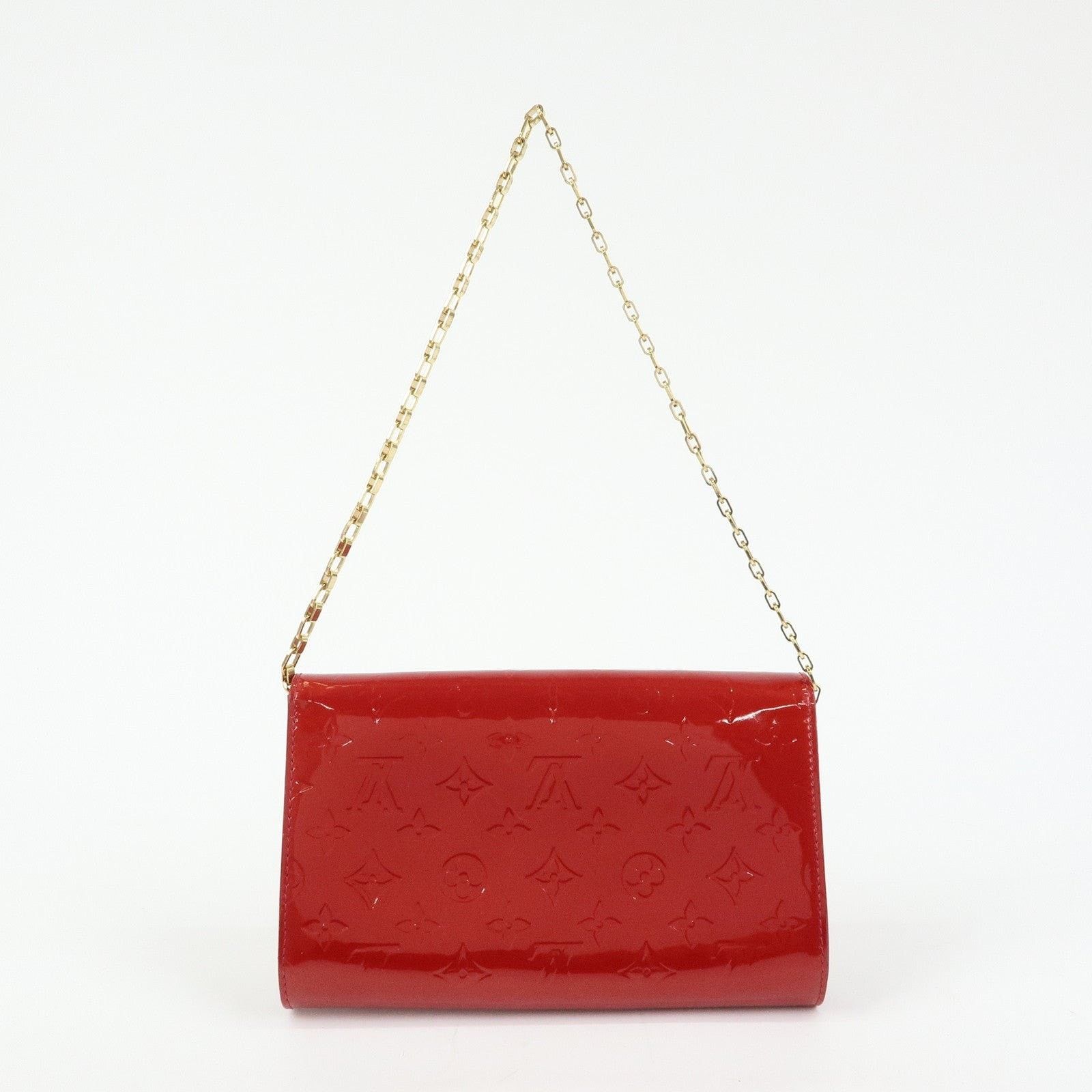 Louis Vuitton Louis Vuitton Monogram Vernis Ana Clutch Flap Bag Red Size ONE SIZE - 2 Thumbnail