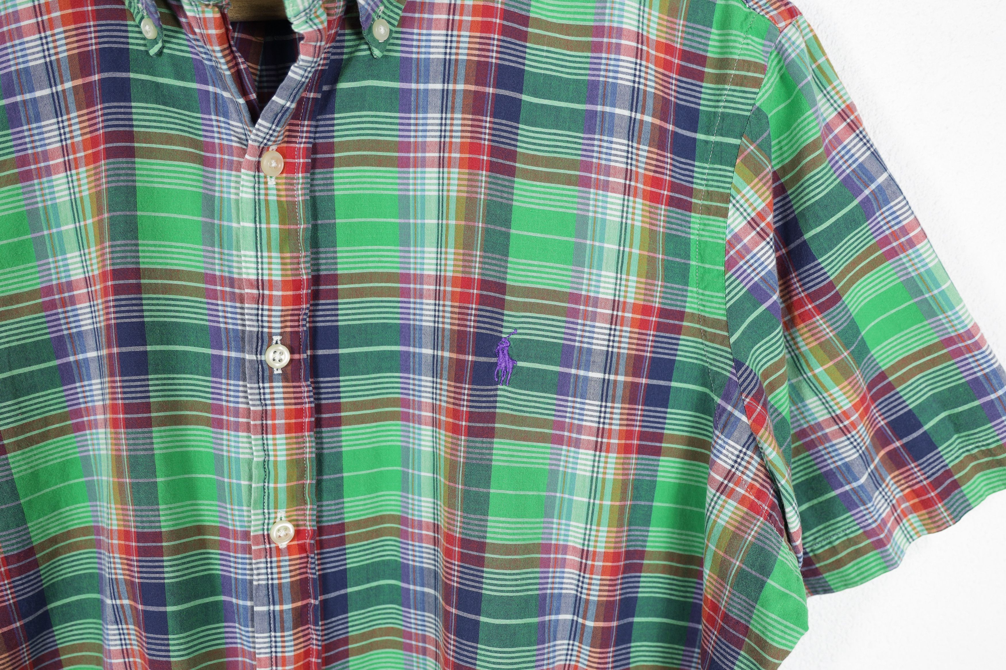 Polo Ralph Lauren Polo Ralph Lauren Flannel Indian Madras Preppy Oxford Shirt Size US L / EU 52-54 / 3 - 4 Thumbnail