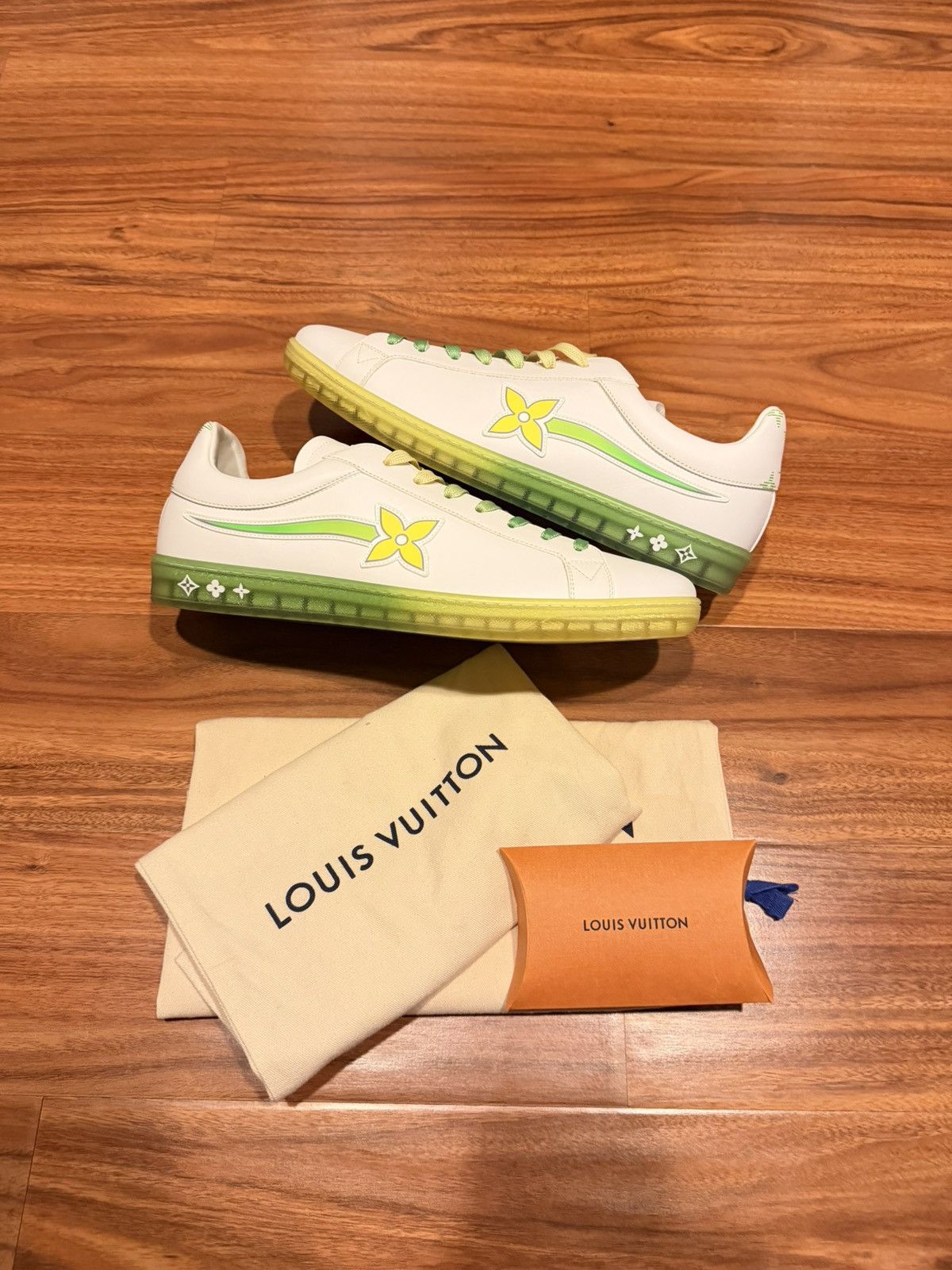 Louis Vuitton Luxembourg White Green Sneaker