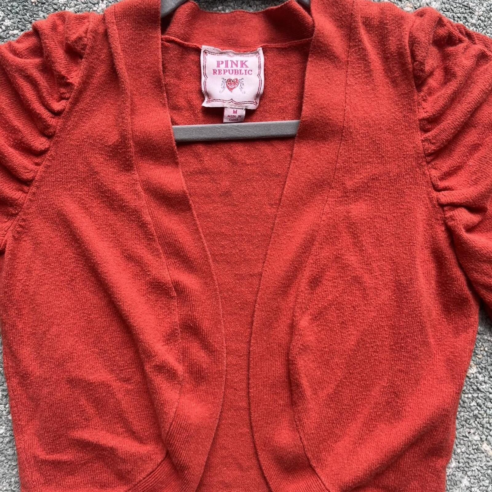 Other Pink Republic Burnt Orange Lightweight Throw Shrug Size M / US 6-8 / IT 42-44 - 3 Thumbnail