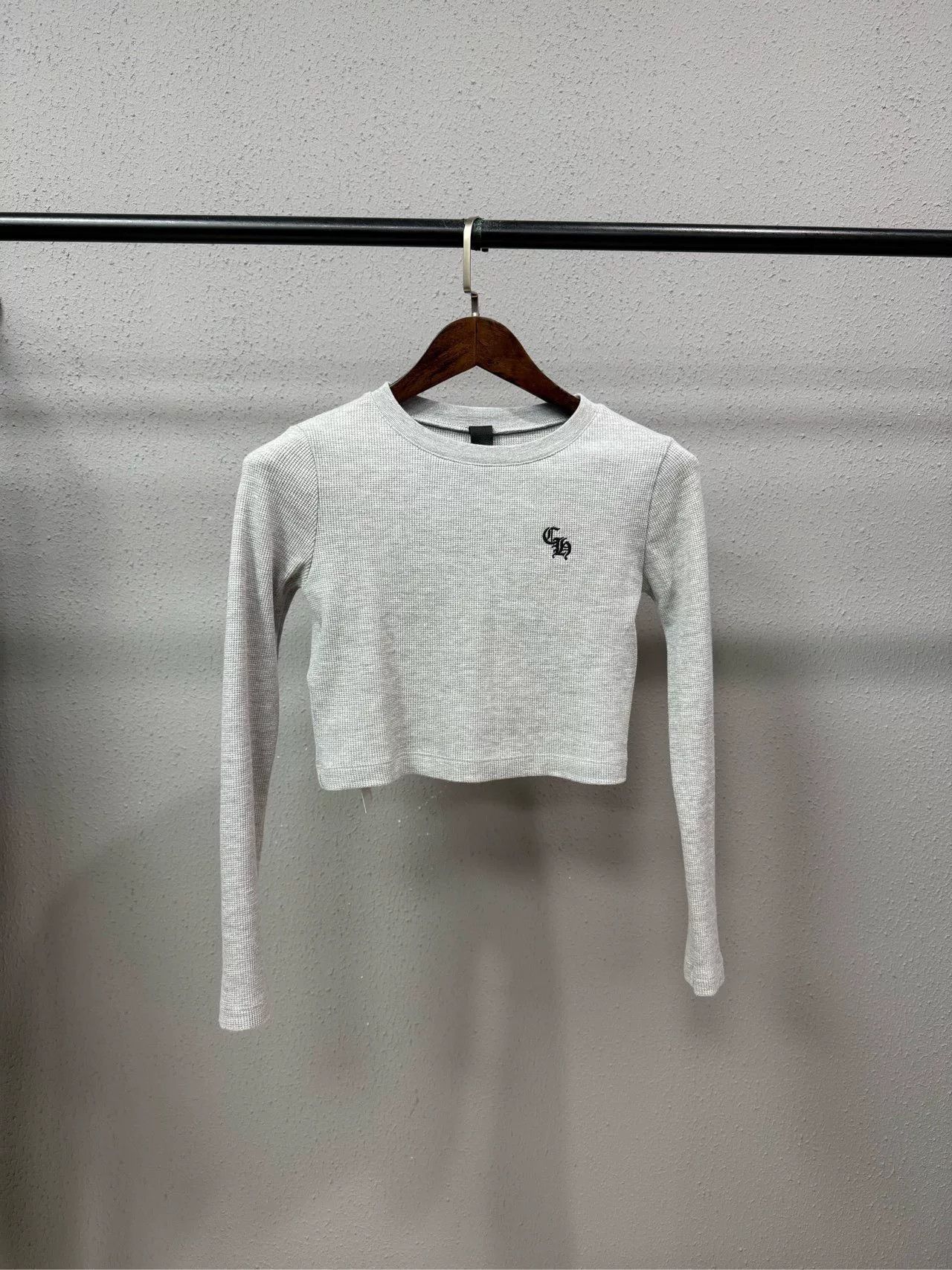 Chrome Hearts chrome hearts gray waffle long sleeve top Size XS / US 0-2 / IT 36-38 - 1 Thumbnail