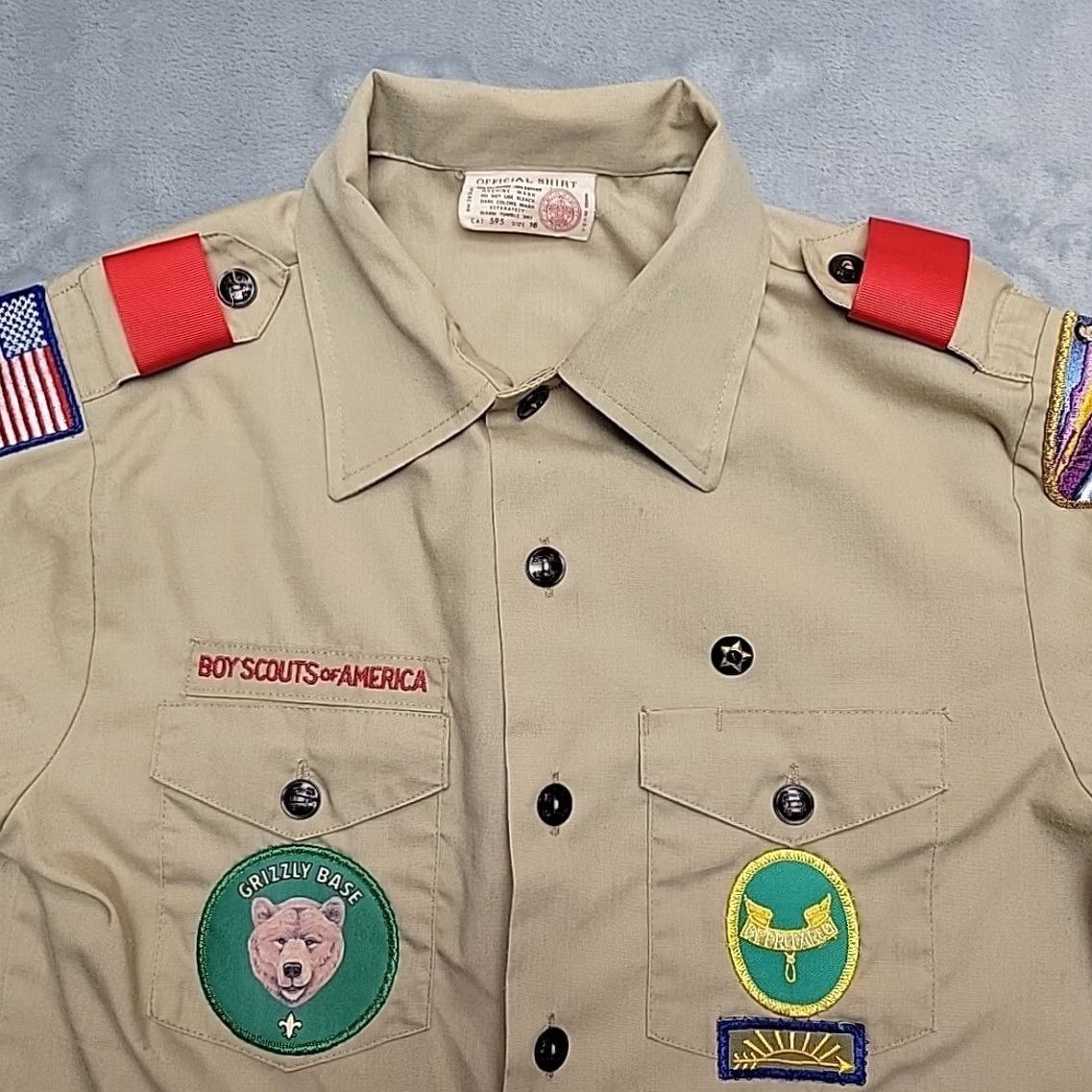Vintage VINTAGE Boy Scouts Shirt Men 16 Khaki Tan Montana Centennial BSA Uniform Made in USA Men's Shirt Camouflage? Size US L / EU 52-54 / 3 - 3 Thumbnail