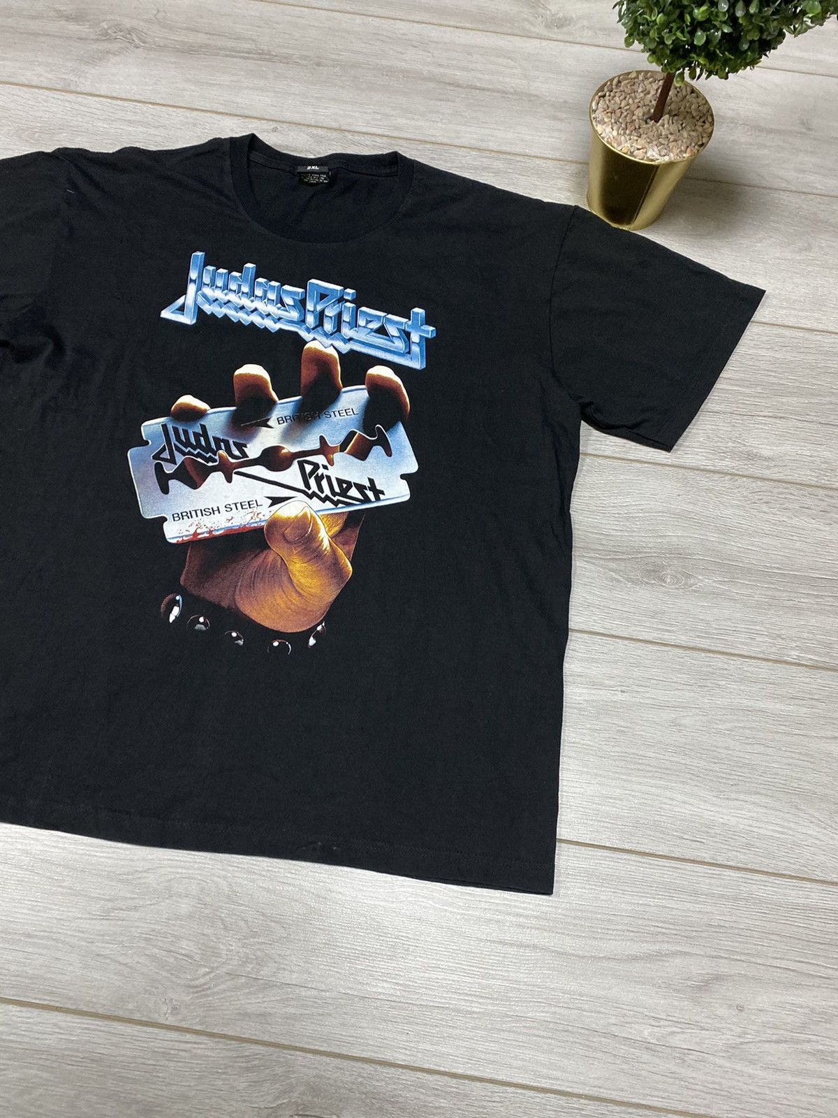 Band Tees Vintage Judas Priest British Steel Album Promo T Shirt Size US XXL / EU 58 / 5 - 5 Thumbnail