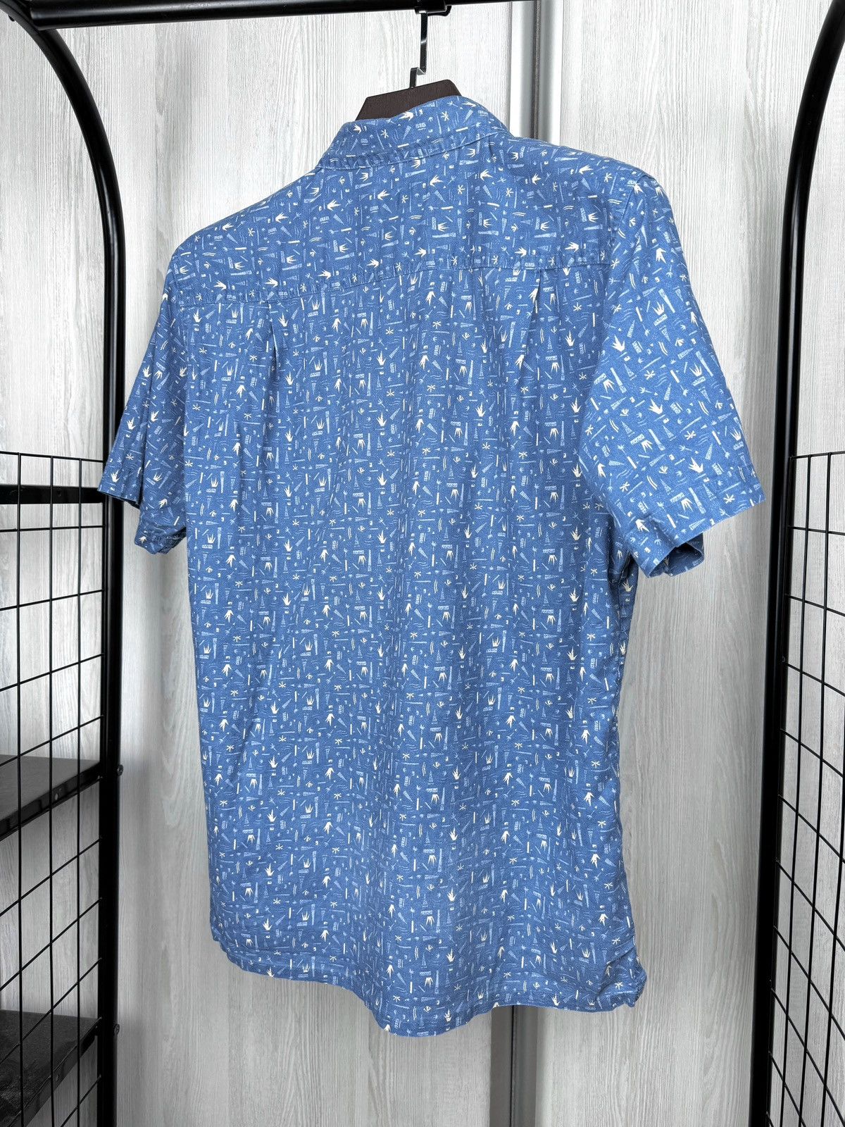 Patagonia Patagonia Back Step Blue Shirt Mens Swamp Stamp Hemp Cotton Size US M / EU 48-50 / 2 - 8 Thumbnail