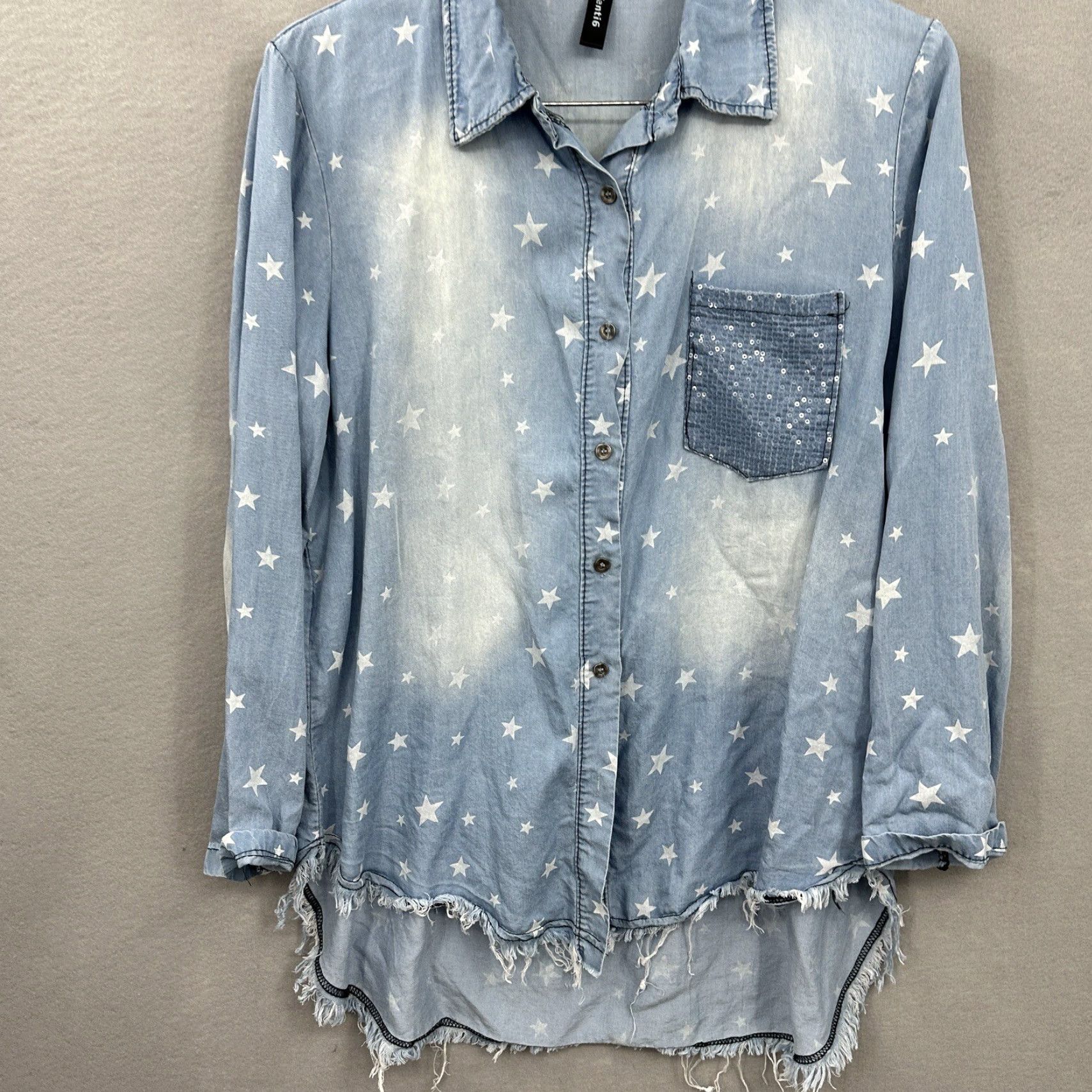 Vintage Venti6 Shirt Womens M Western Stars Chambray Read y2k Size M / US 6-8 / IT 42-44 - 3 Thumbnail