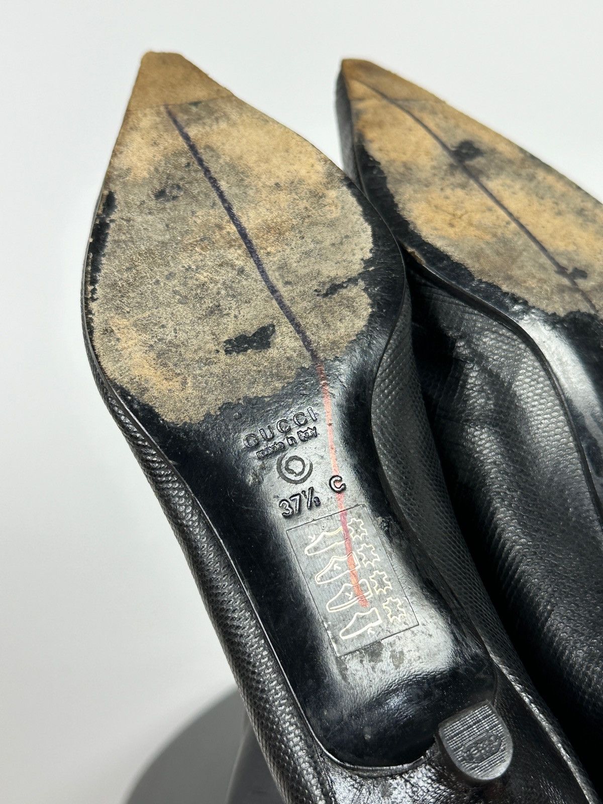 Gucci Vintage Gucci Tom Ford Black Leather Heels Size US 7.5 / IT 37.5 - 21 Thumbnail