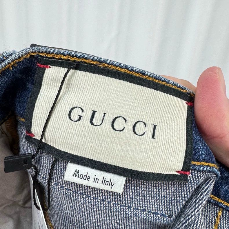Gucci Gucci Embroidered cherry denim trousers Size 26" / US 2 / IT 38 - 6 Thumbnail