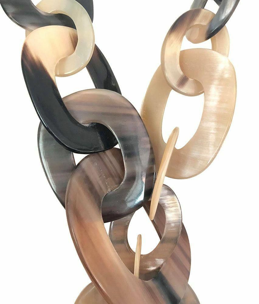 Designer New Textured Cow Horn Necklace. Size ONE SIZE - 5 Thumbnail