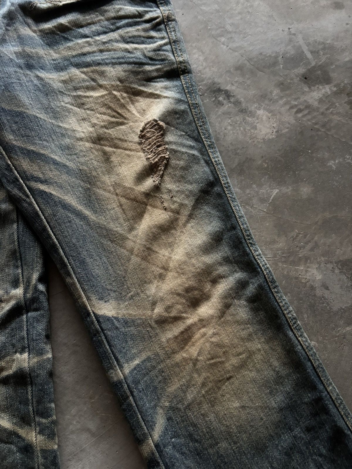If Six Was Nine LOLITA JAPANESE JEANS MUD WASH MUDMAX DISTRESSED RUSTY PUNK Size US 30 / EU 46 - 11 Thumbnail