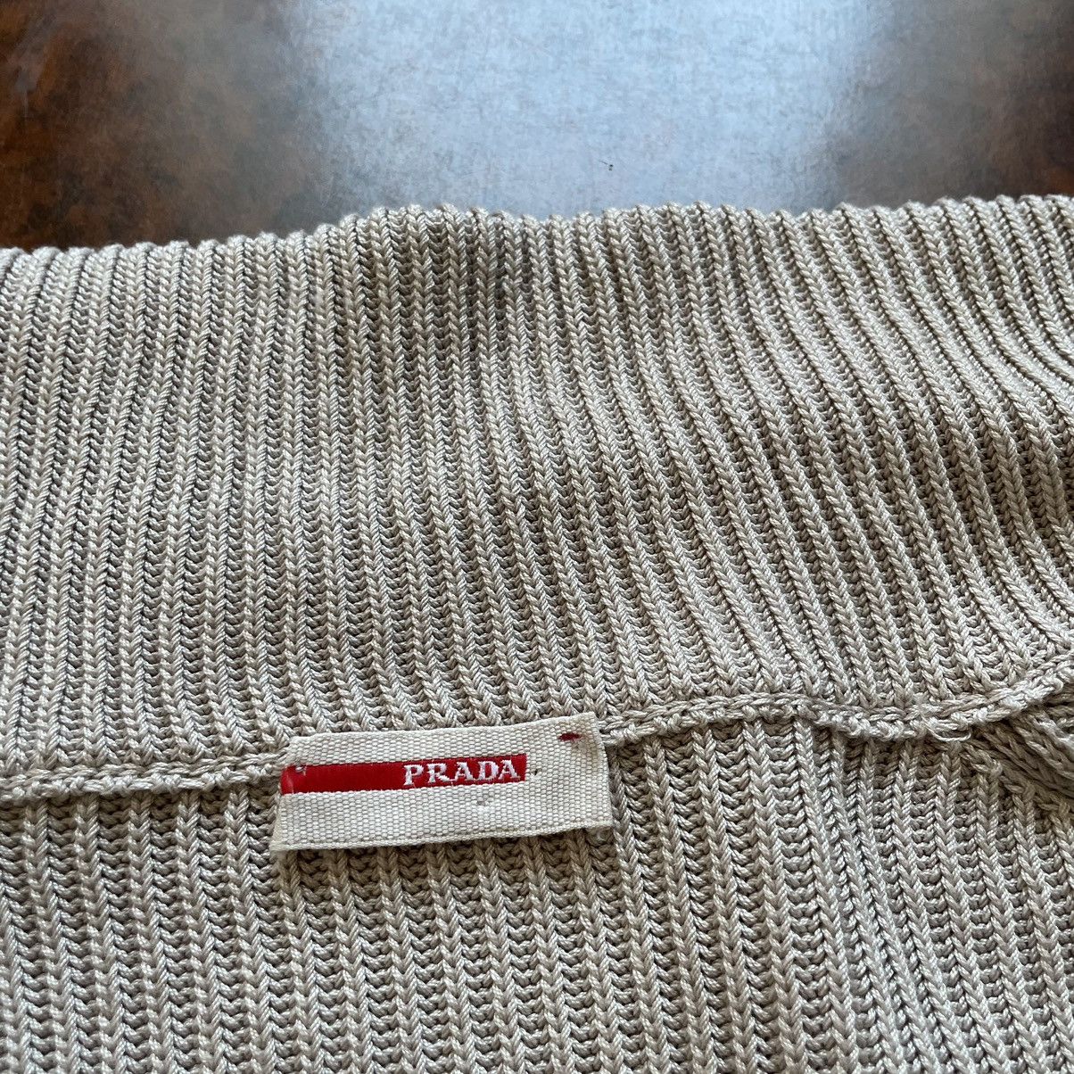Prada Prada beige sweater 90s old cardigan aztec Navajo turtleneck Size S / US 4 / IT 40 - 2 Thumbnail