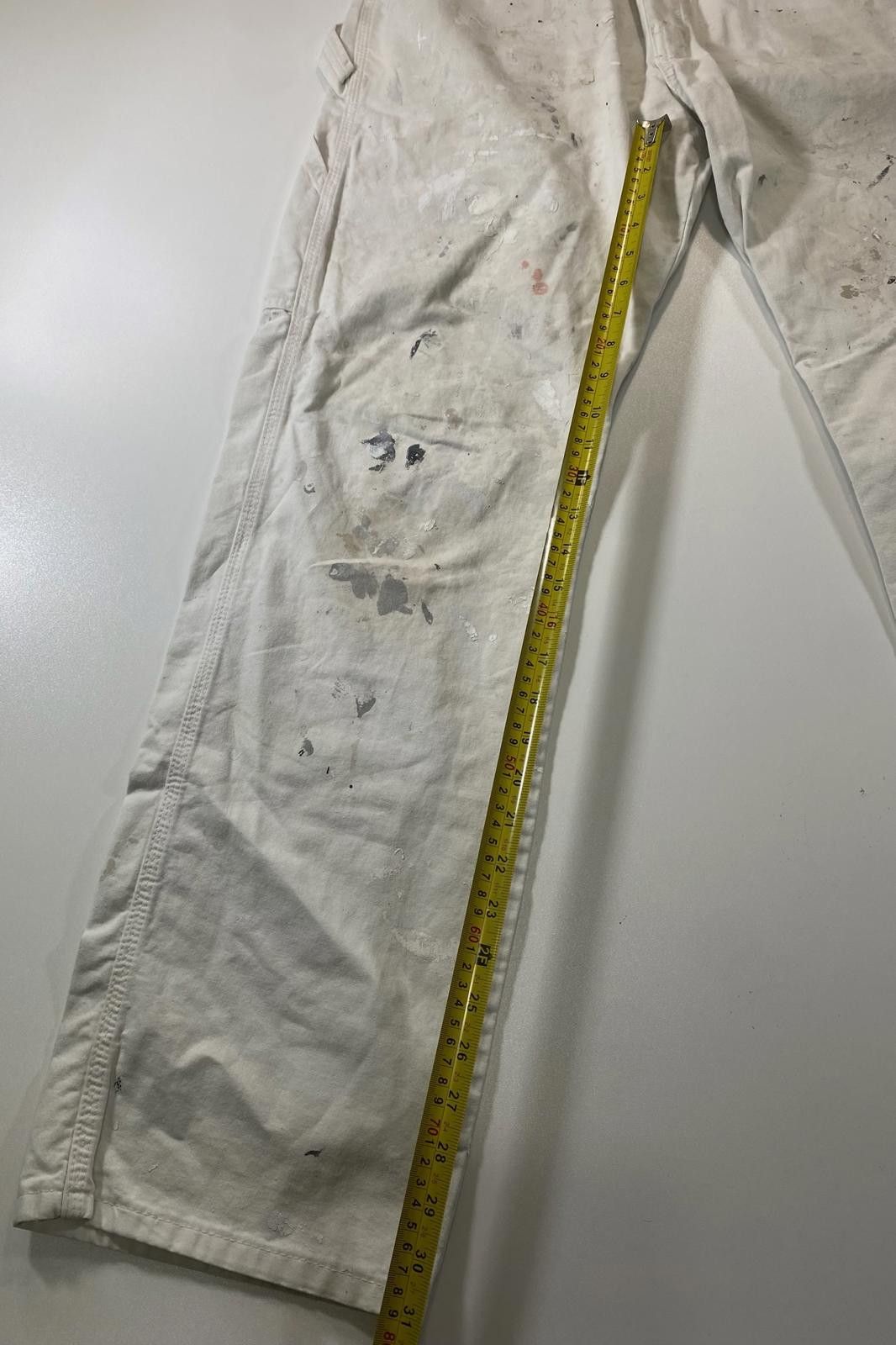 Dickies Vintage Dickies White Carpenter Pants w Paint Splatter 34 Size US 32 / EU 48 - 5 Thumbnail