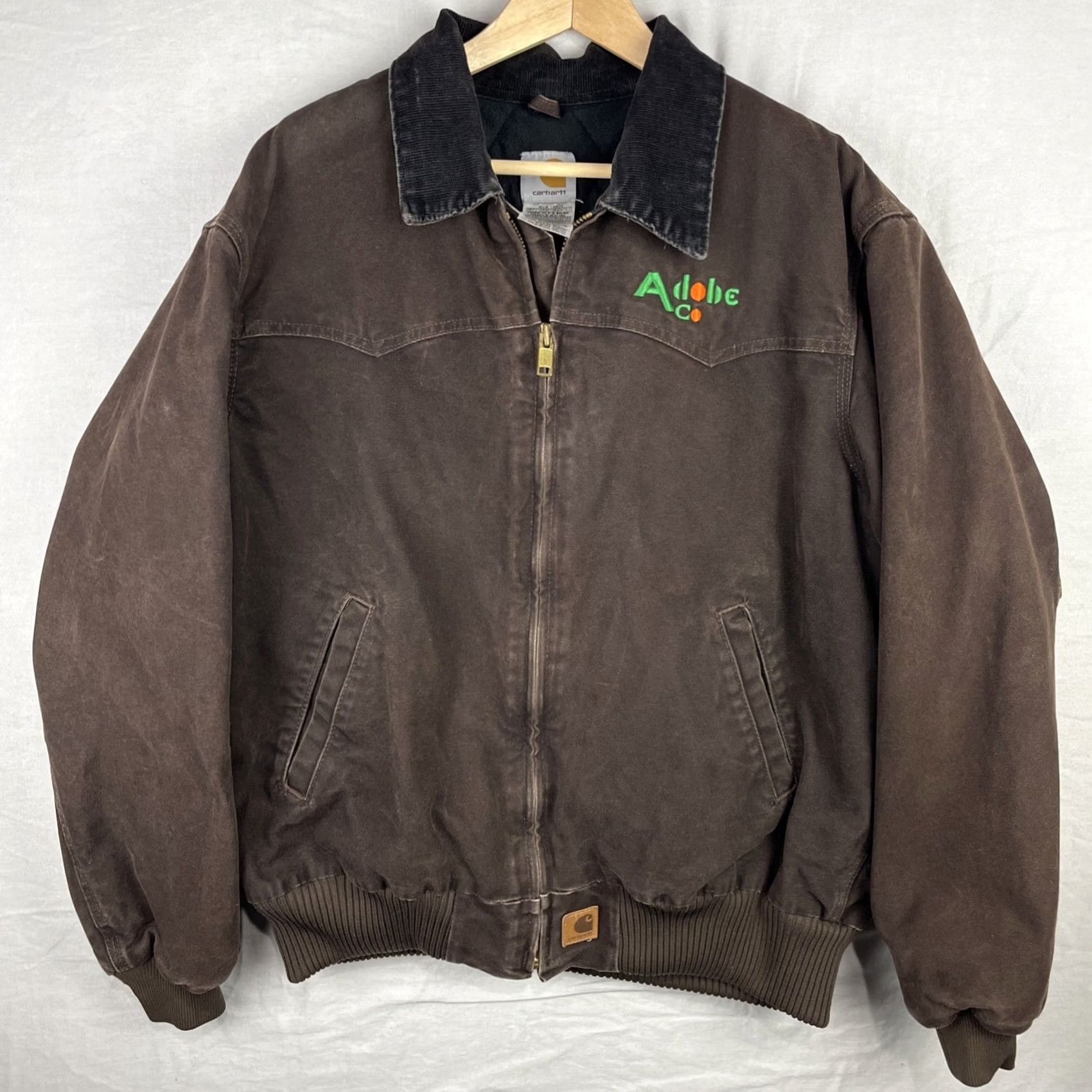 Carhartt Vintage Carhartt Jacket Mens XL Brown Santa Fe Lined Quilted Corduroy Collar J14 DKB Jacket Size US XL / EU 56 / 4 - 2 Thumbnail