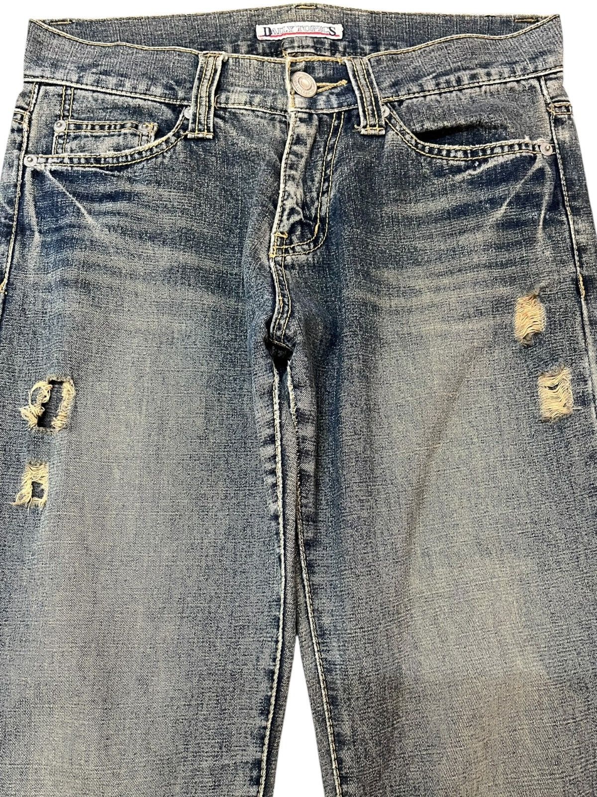 Japanese Brand Vintage Daily Topics Grunge Distressed Denim Size US 30 / EU 46 - 2 Thumbnail