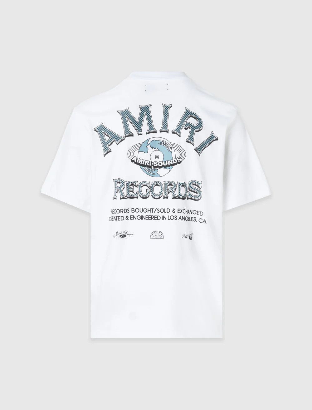 Amiri o1mle0325 Global Records T-Shirt in White Size US XL / EU 56 / 4 - 3 Thumbnail