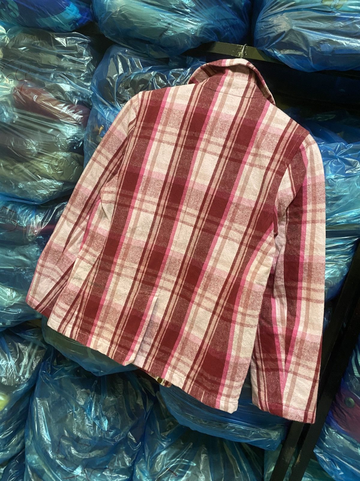 Nigo Vintage A Bathing Ape Pink Plaid Wool-Style Peacoat NIGO Era Size US S / EU 44-46 / 1 - 18 Thumbnail