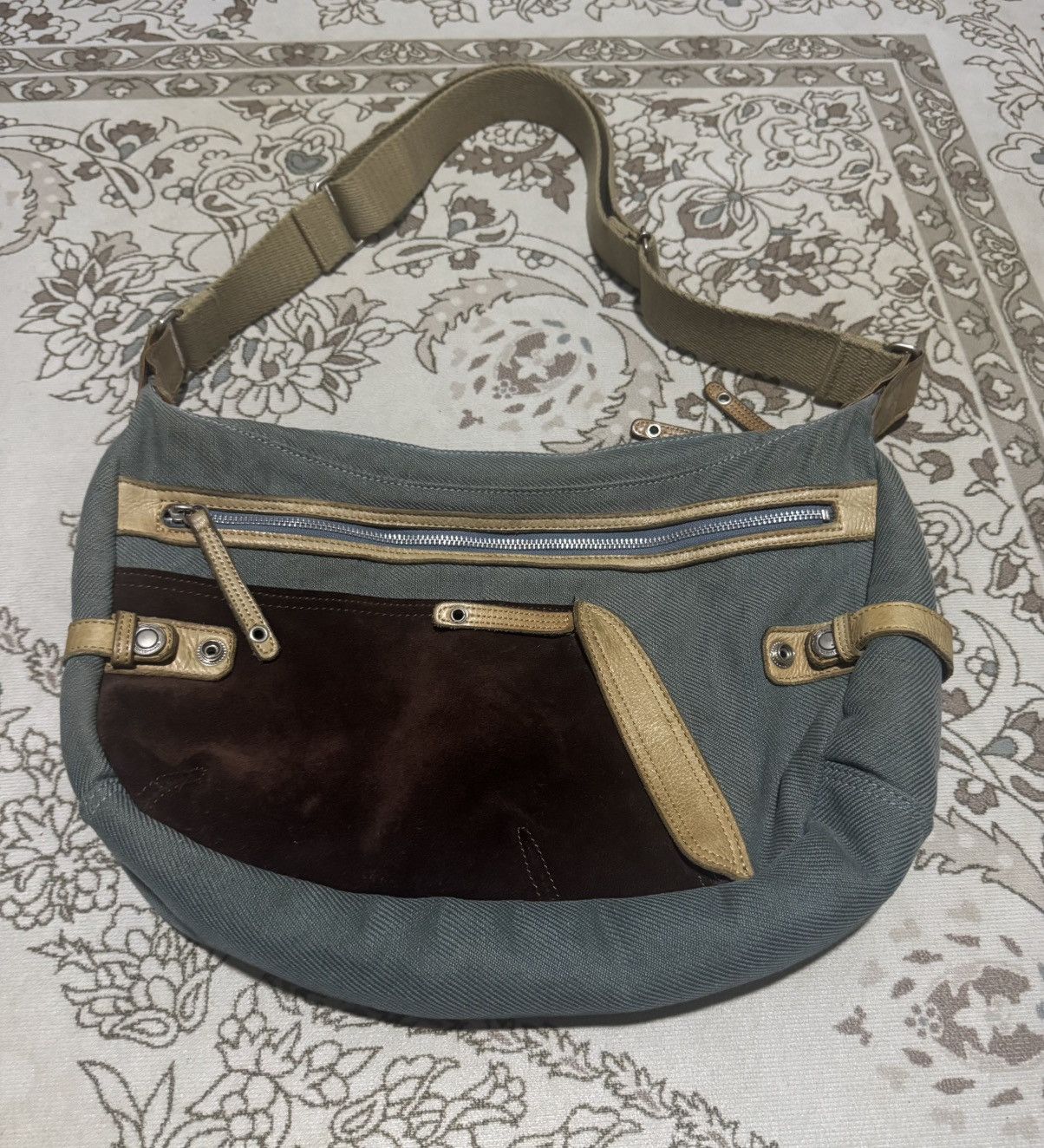 MasterPiece 🇯🇵 MSPC Suede Banana Sling/Messenger Bag Multicompartment Size ONE SIZE - 1 Thumbnail