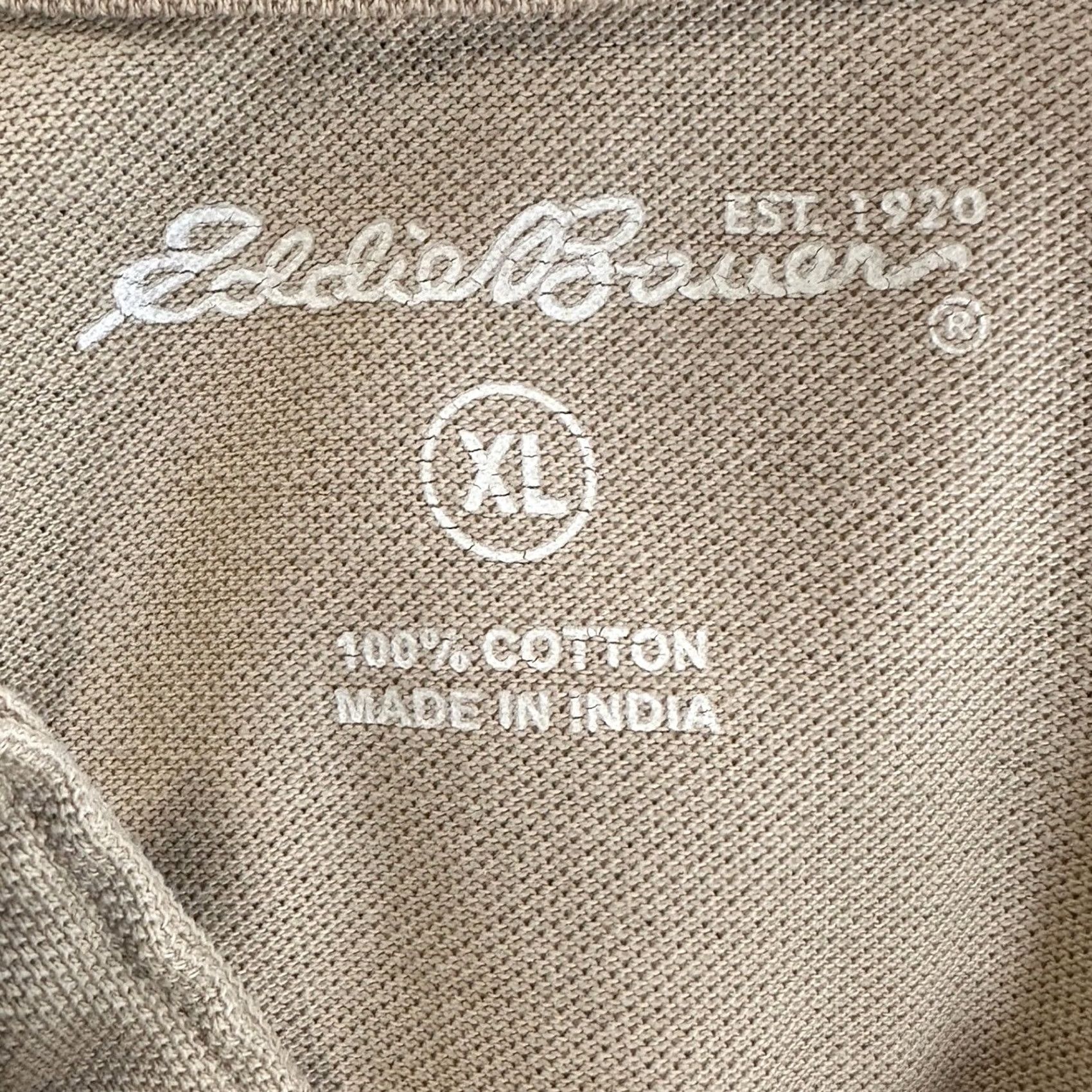 Eddie Bauer Eddie Bauer Polo Adult XL Beige 100% Cotton Short Sleeve Rugby Mens Shirt Size US XL / EU 56 / 4 - 4 Thumbnail