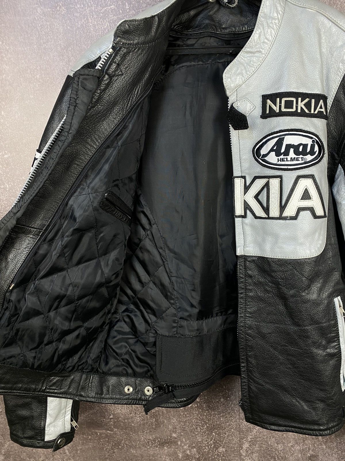 Other 1990’s Vintage Nokia Moto Racing Leather Jacket Size US S / EU 44-46 / 1 - 12 Thumbnail