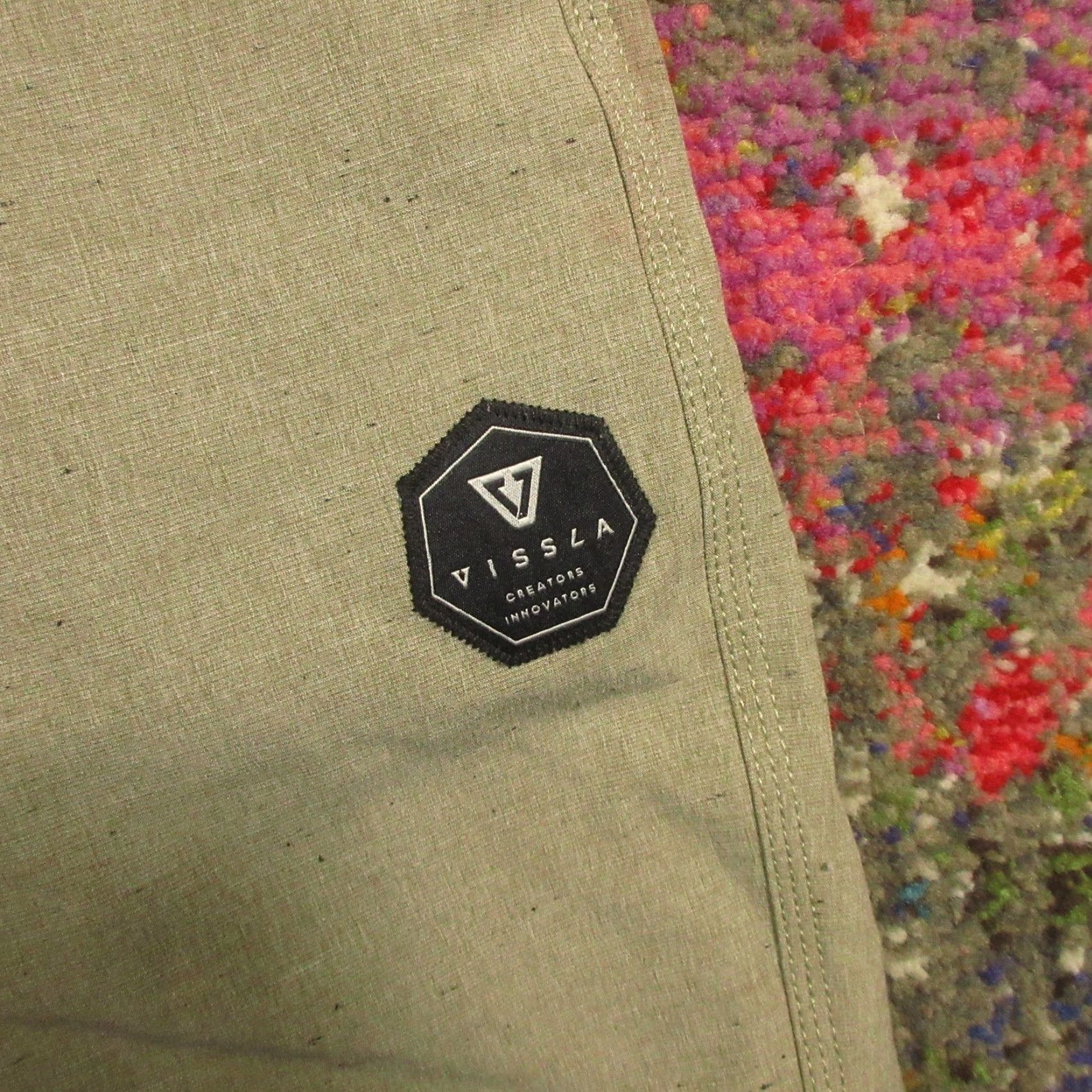 Vissla Vissla Men Bermuda Shorts 38 Beige Quick Dry Stretch Board Shorts Casual Travel Summer Spring Mens Size US 38 / EU 54 - 6 Thumbnail