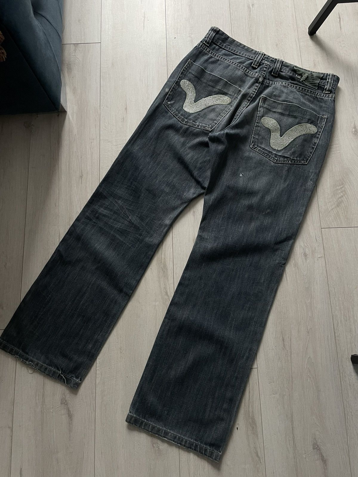 Voi Jeans Vintage Y2K Voi Jeans Denim 00’s Strass Logo Pants RARE Size US 32 / EU 48 - 5 Thumbnail