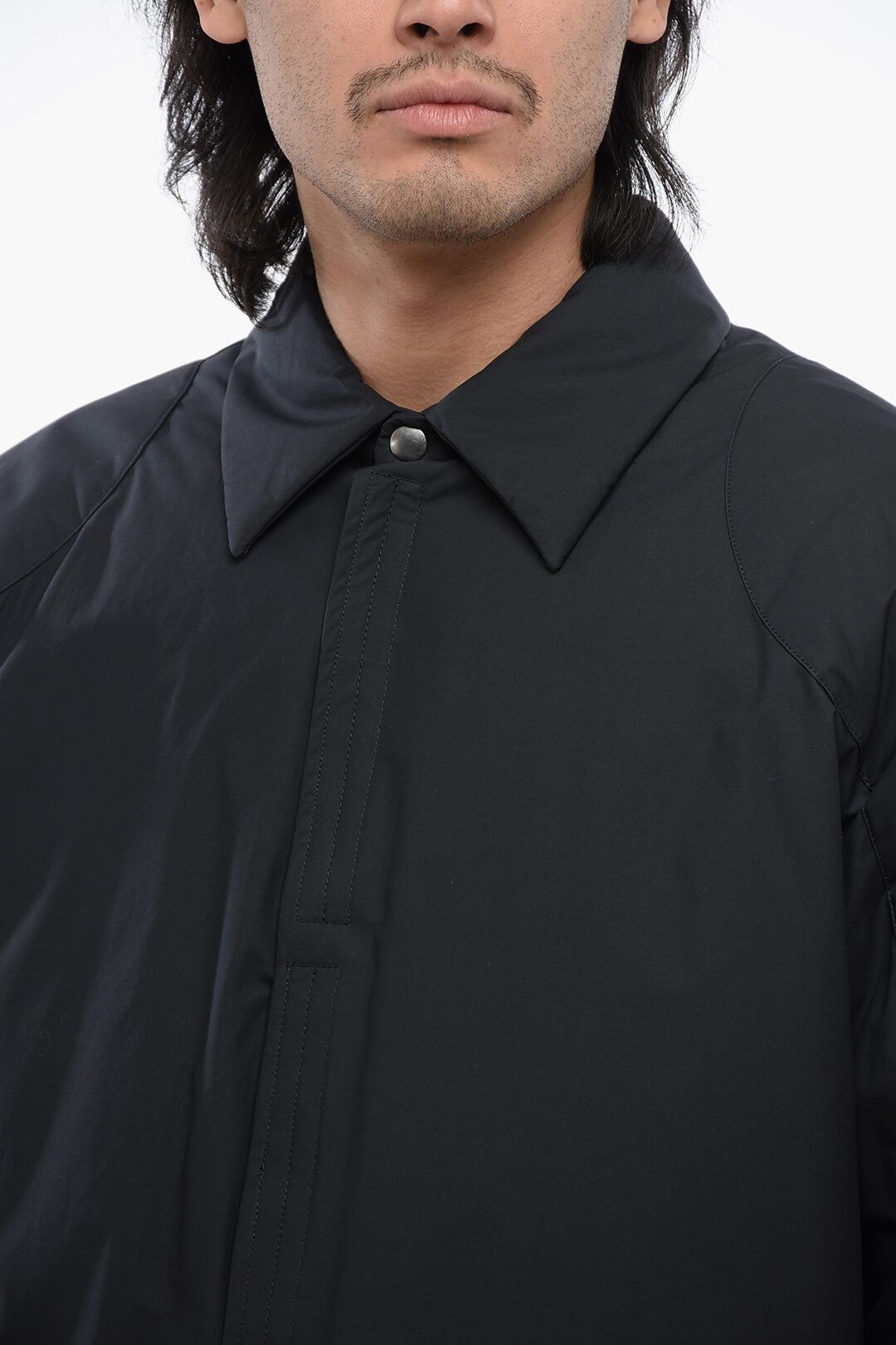 Jil Sander og1mm0625 Strap Closure Down Jacket in Black Size US L / EU 52-54 / 3 - 3 Thumbnail