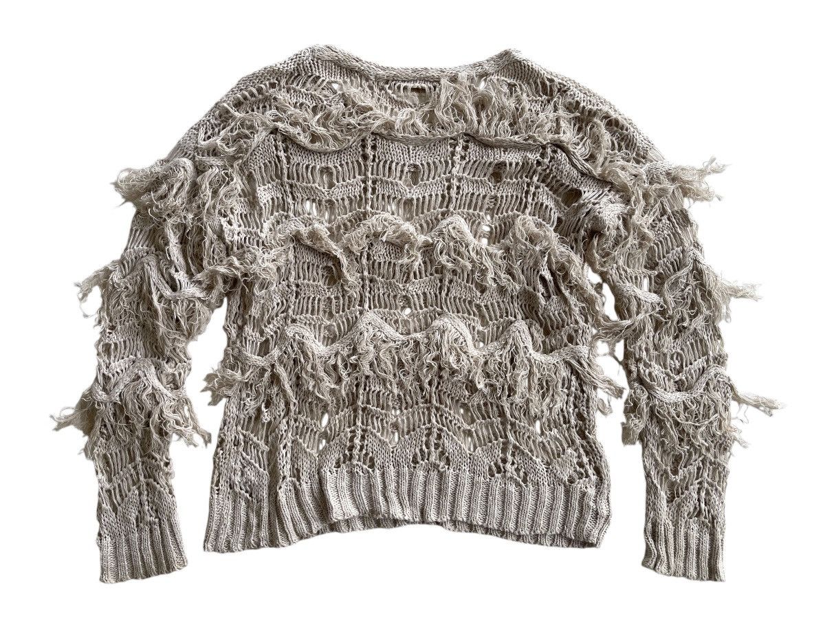 GOA G.O.A Net Fringe Knitted Sweater Size M / US 6-8 / IT 42-44 - 3 Thumbnail