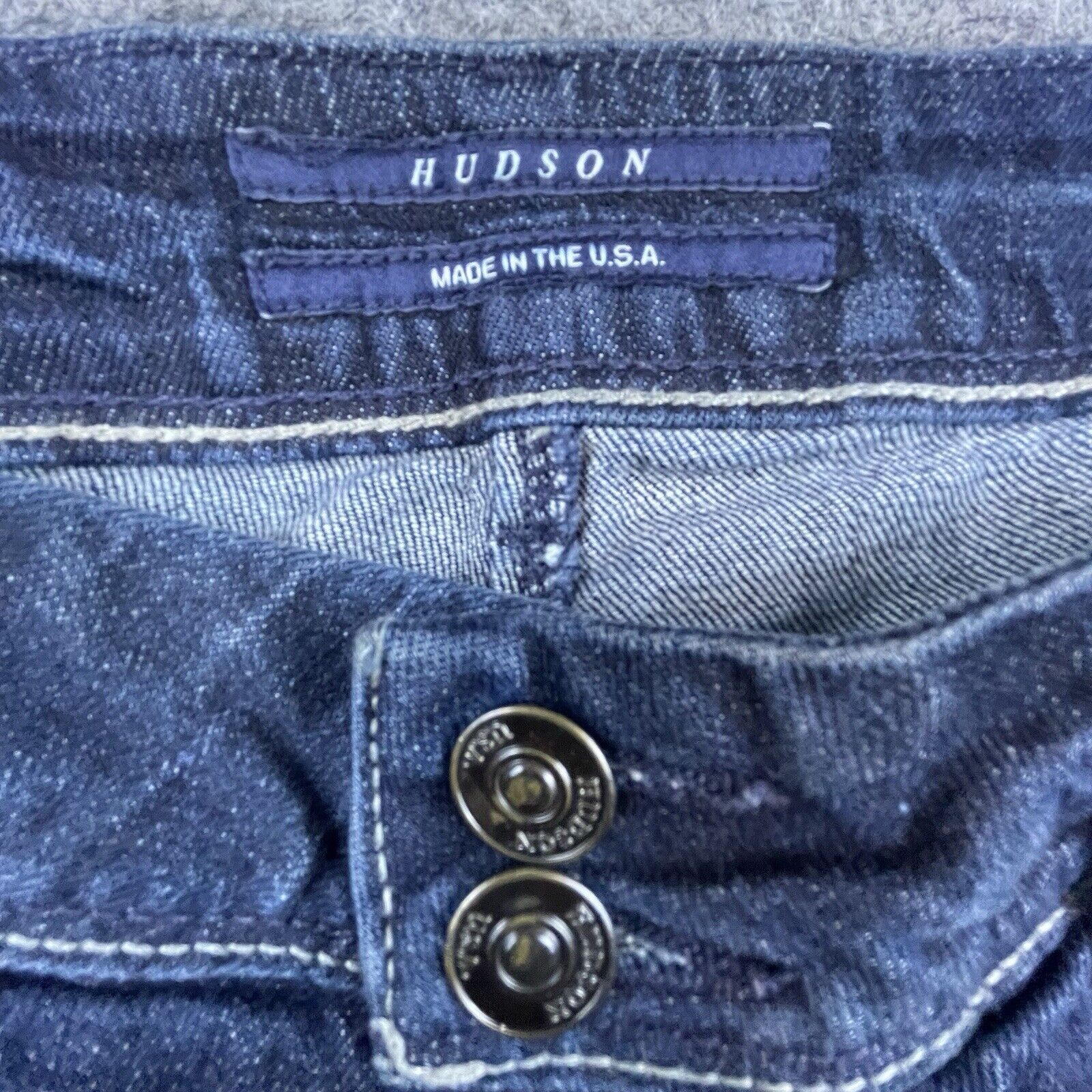 Hudson Hudson Jeans Women 30 Blue Flap Pocket Collin Skinny Stretch Size 30" / US 8 / IT 44 - 4 Thumbnail