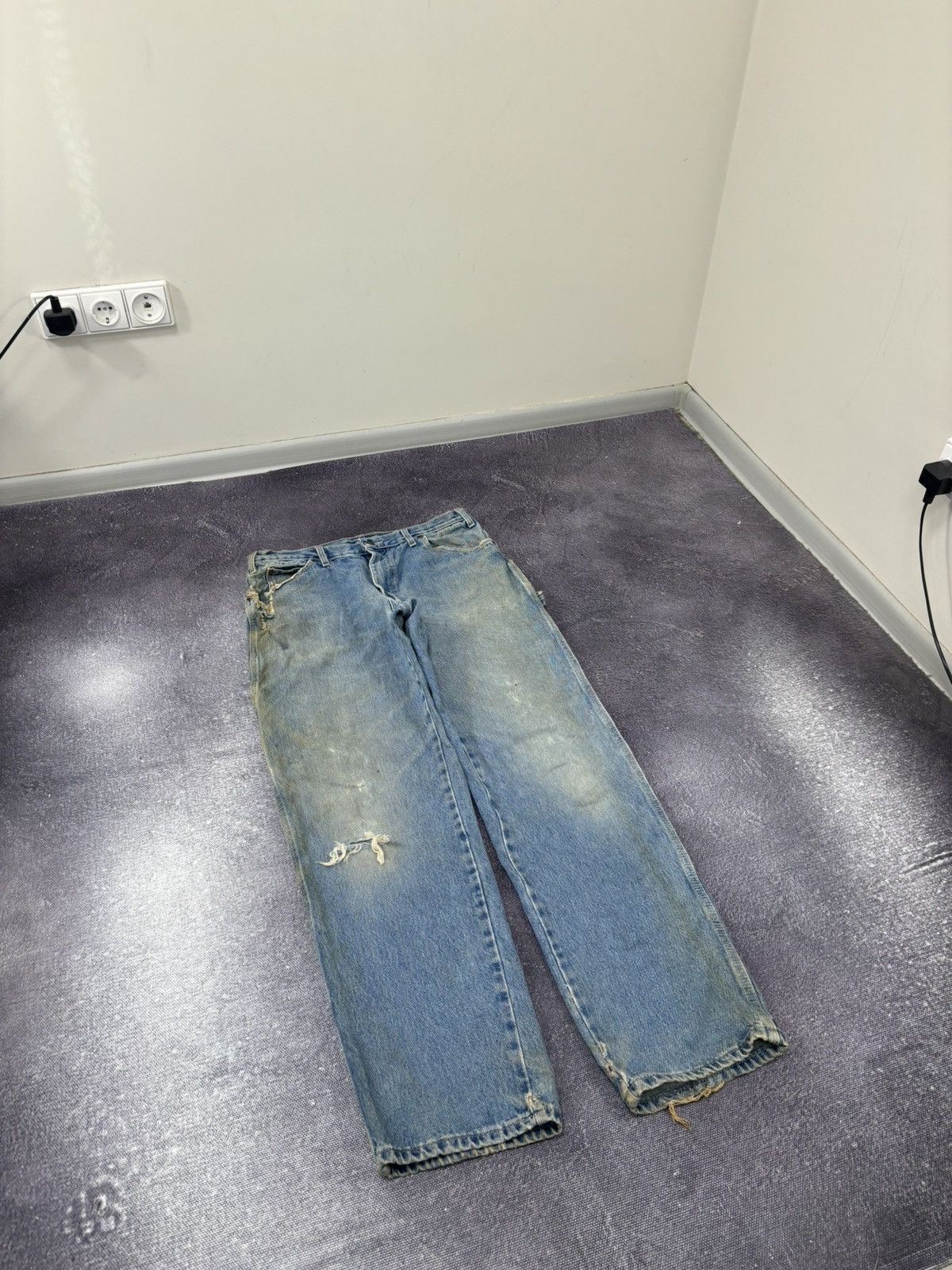 Dickies Vintage Dickies USA Denim Faded Blue Skate Hype Jeans Size US 34 / EU 50 - 8 Thumbnail