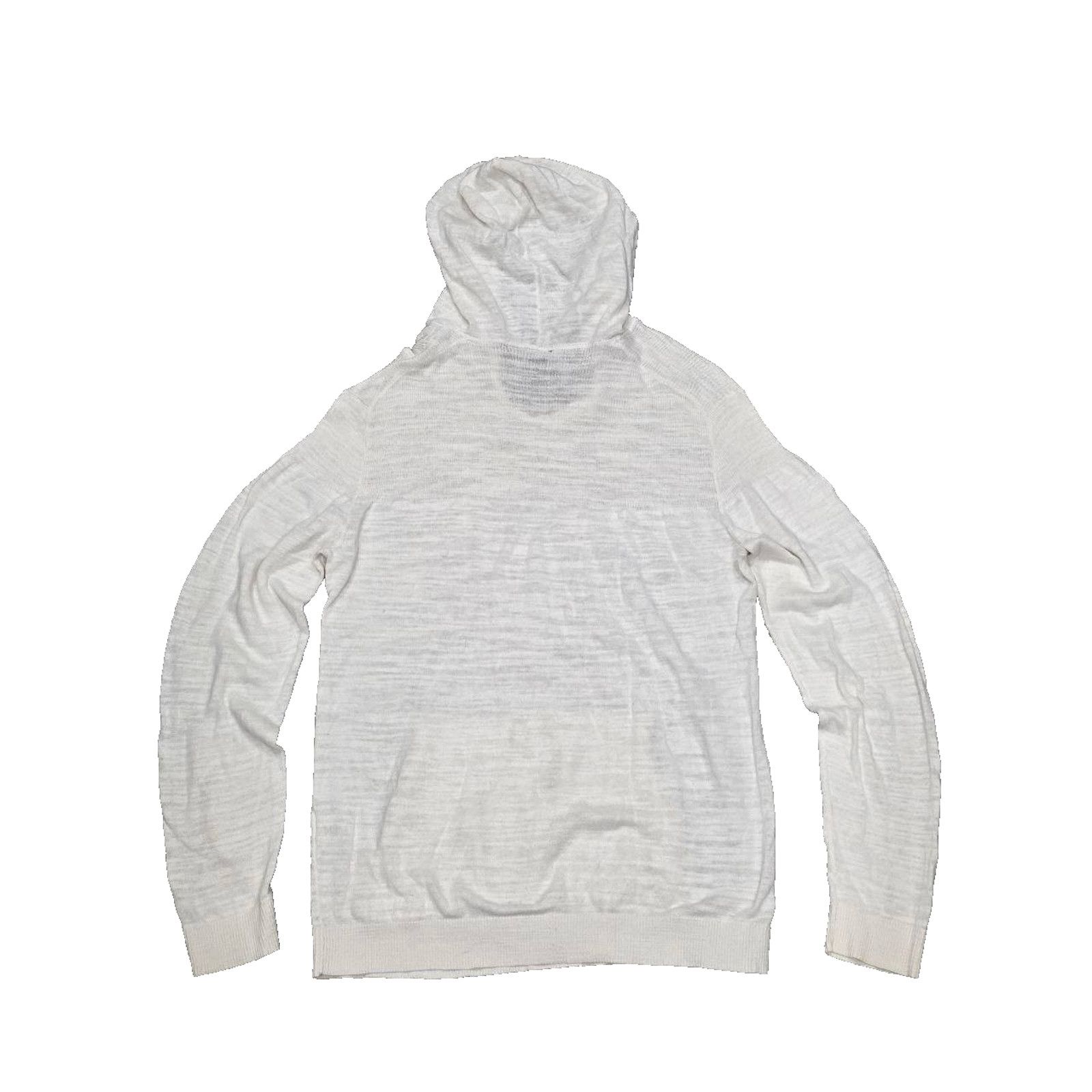 Armani Exchange Armani Exchange Ivory Knit Hoodie Sweater Large A003194 Size L / US 10 / IT 46 - 7 Thumbnail