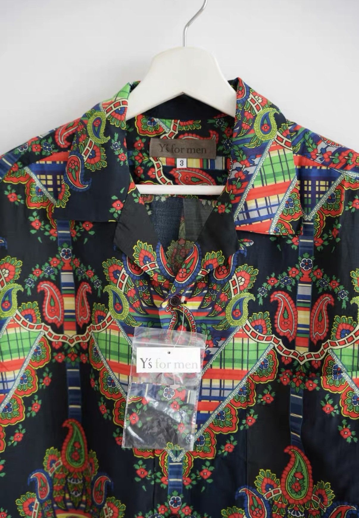 Yohji Yamamoto Yohji Yamamoto 04SS Paisley All-Over Print Silk Shirt K4 Size US L / EU 52-54 / 3 - 3 Thumbnail