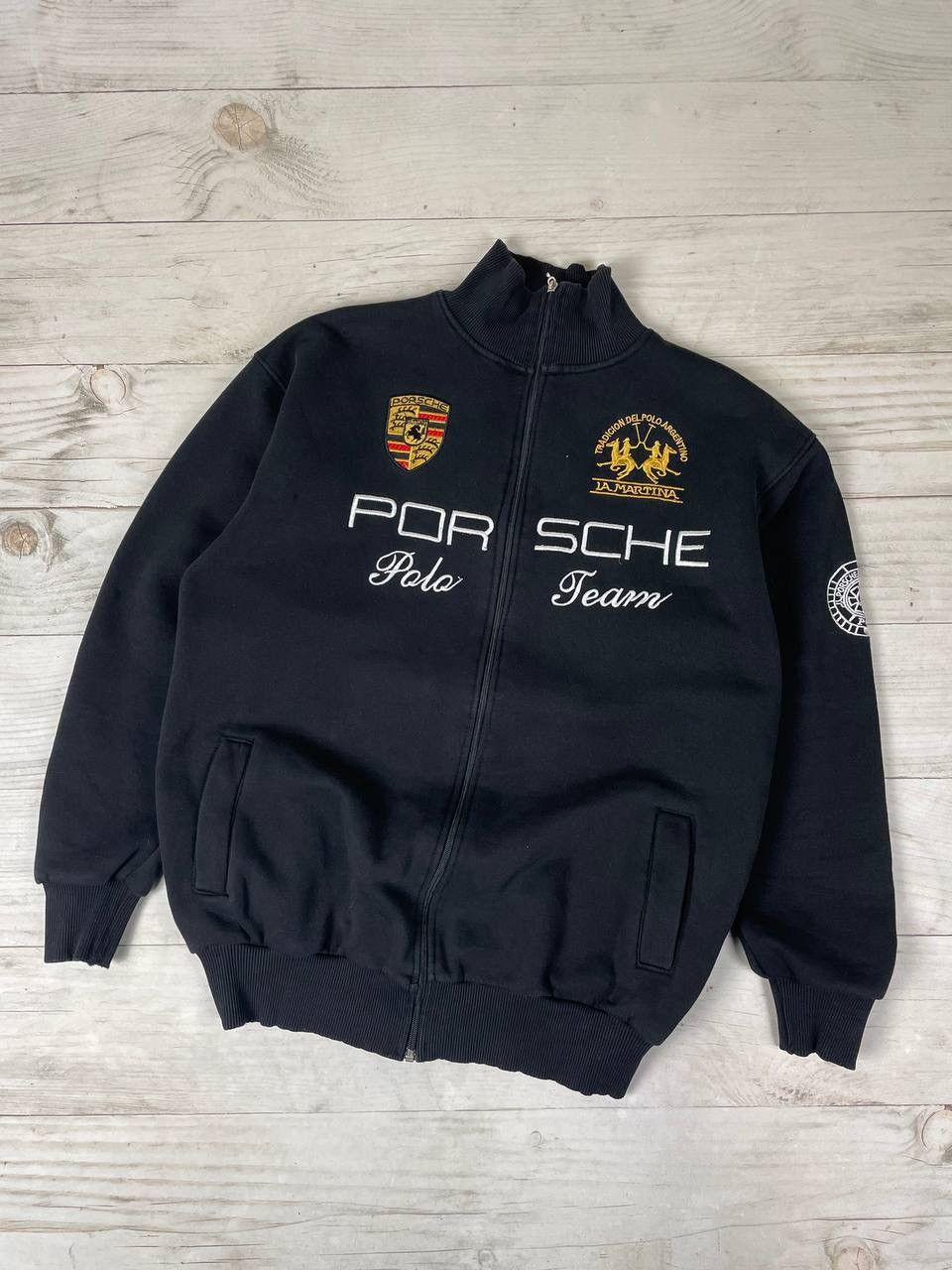 La Martina × Porsche Design Vintage La Martina Porsche Polo Team Racing Jacket 90s Size US XL / EU 56 / 4 - 1 Thumbnail