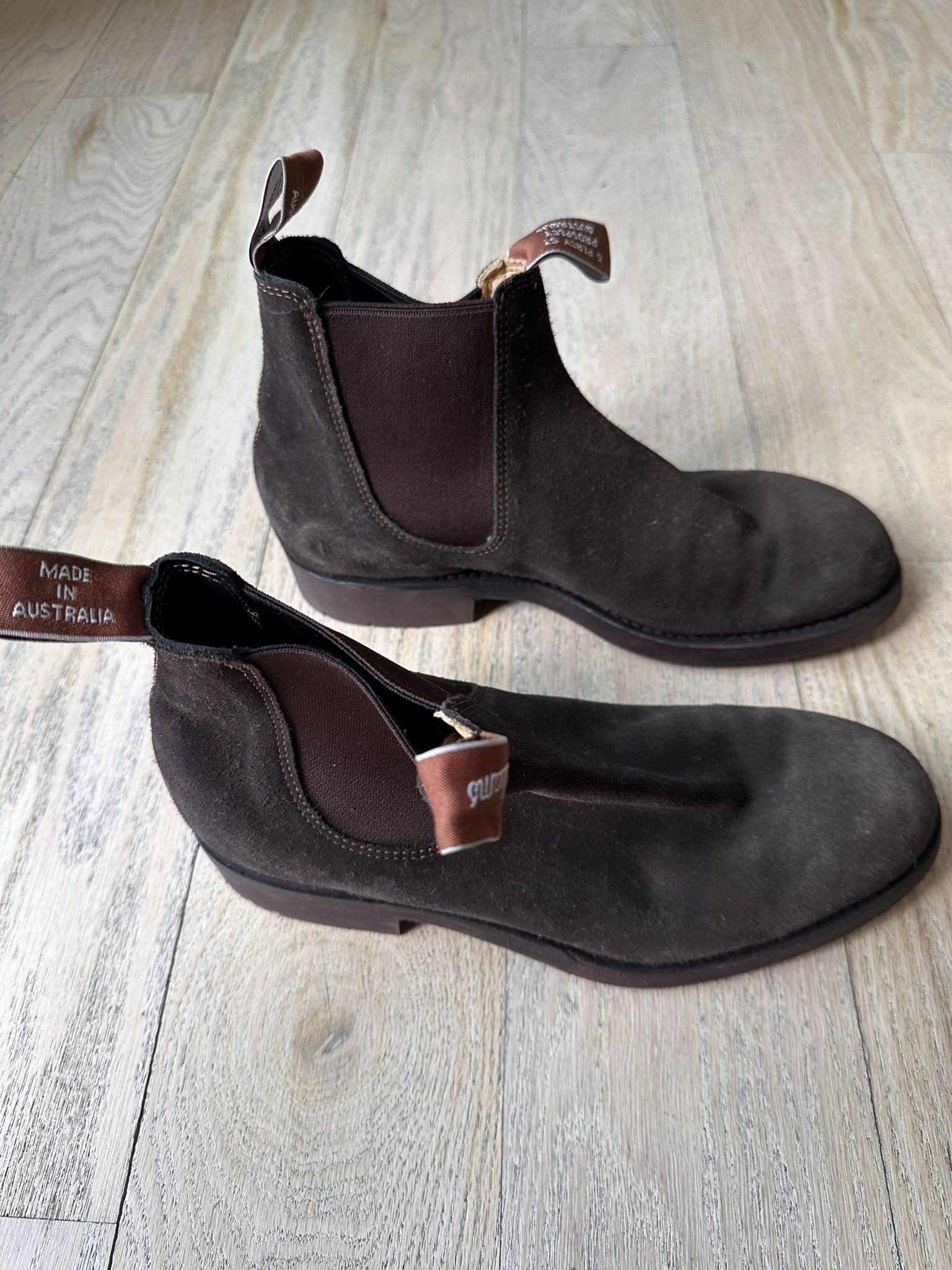 Drake's RM Williams x Drakes Gardener Boots Chocolate Suede Size US 8 / EU 41 - 5 Thumbnail