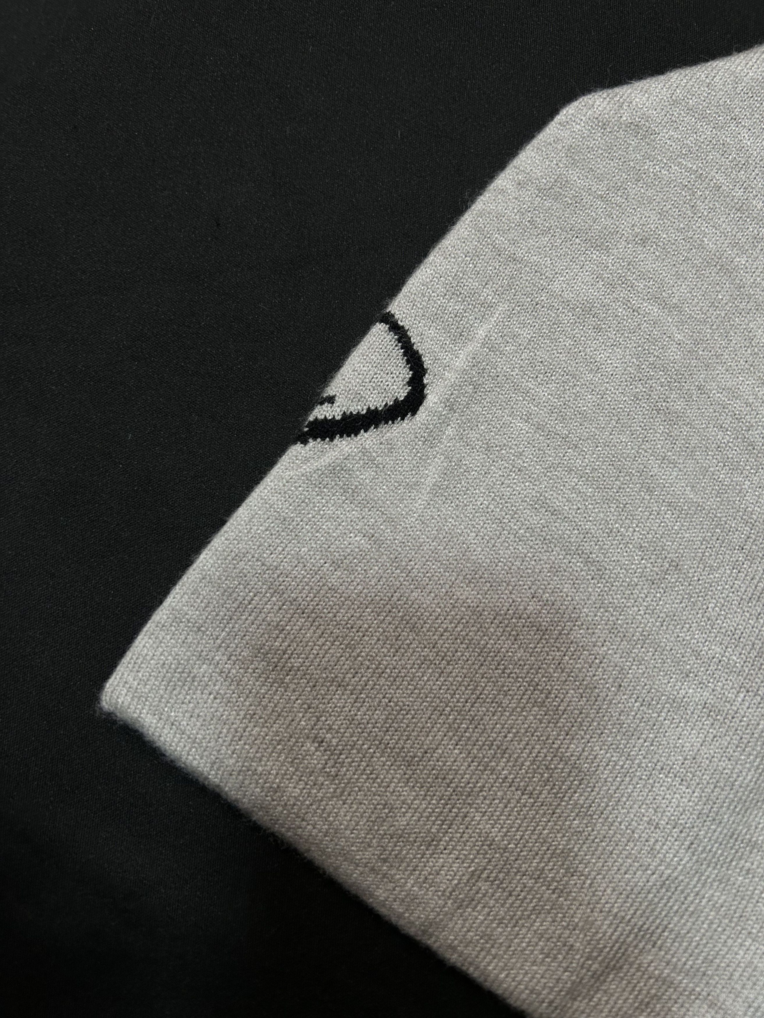 Japanese Brand Deadstock Glo Skull Graphic No Cuff Knit Gray Beanie Hats OS Size ONE SIZE - 5 Thumbnail