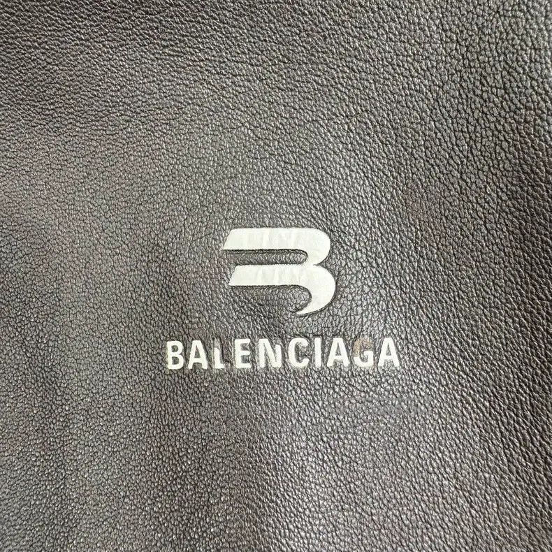 Balenciaga Balenciaga Logo Chest Printed Double Zip Sheepskin Hoodie Size US S / EU 44-46 / 1 - 3 Thumbnail