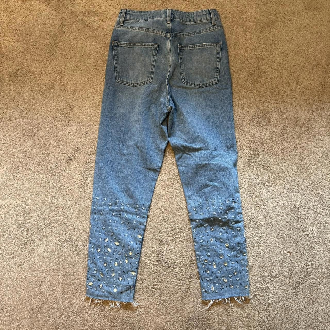 Topshop Topshop Bedazzled Mom Jeans Size 28" / US 6 / IT 42 - 5 Thumbnail