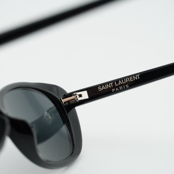Saint Laurent Paris Saint Laurent SL 822 001 Sunglasses Shiny Black Cat Eye Size ONE SIZE - 8 Thumbnail