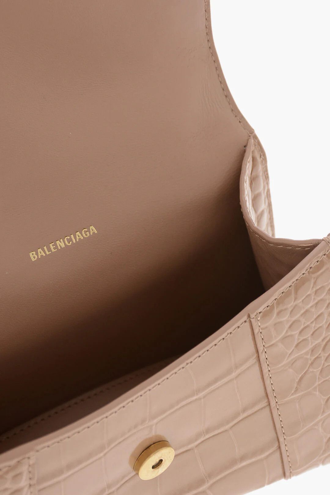 Balenciaga og1mm0326 Size: OS / Glossy Croc-Effect Leather Handbag Size ONE SIZE - 5 Thumbnail