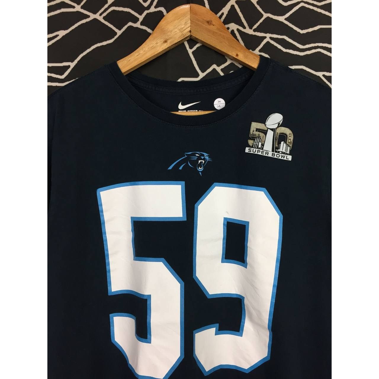 NFL × Nike Nike NFL Super Bowl 50 Carolina Panthers Luke Kuechly Tee Size US M / EU 48-50 / 2 - 3 Thumbnail